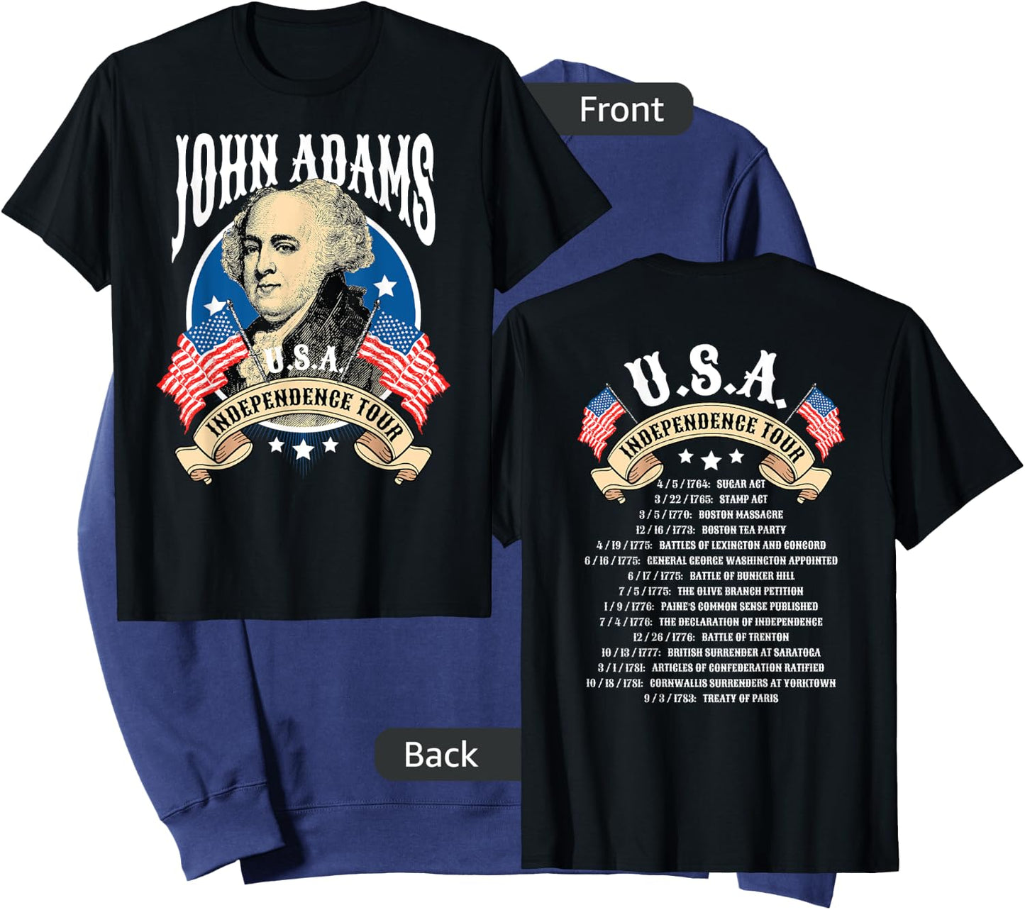 John Adams Shirt USA Independence Tour Sweatshirt - Sweatshirt | Navy
