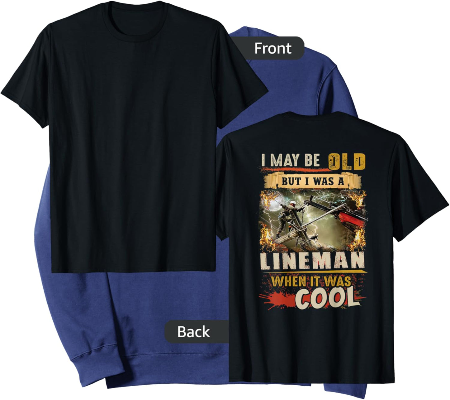 Retired Lineman Lineworker Power Lineman Retirement Sweatshirt - Sweatshirt | Navy
