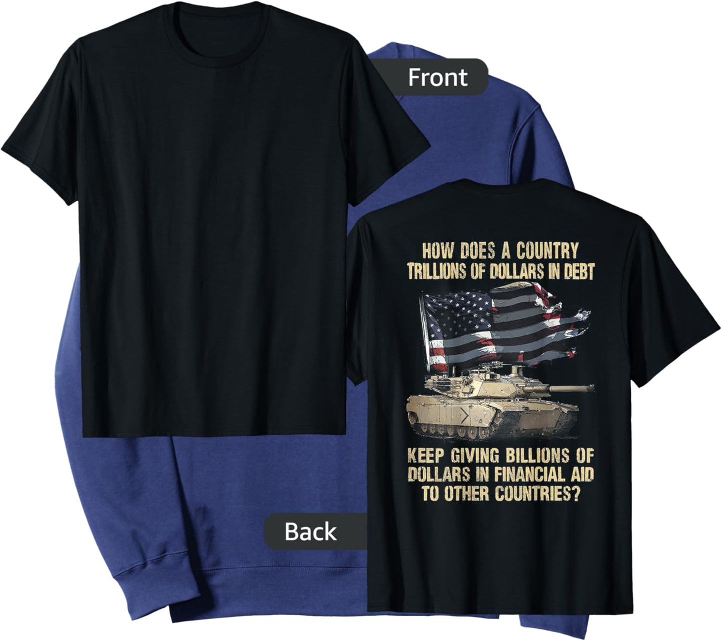 How Does A Country Trillions Of Dollars In Debt (on back) Sweatshirt - Sweatshirt | Navy