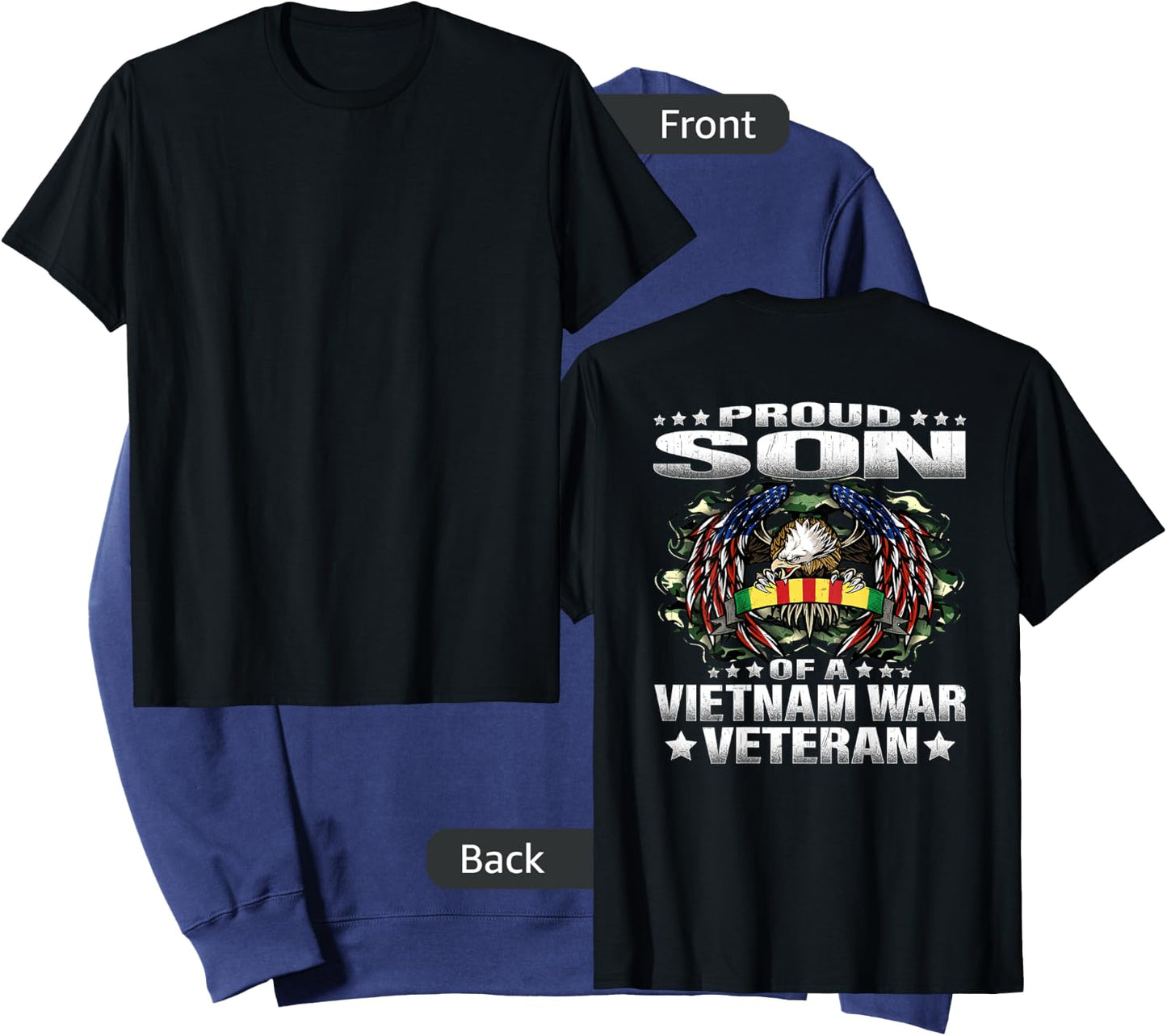 Proud Son Of A Vietnam War Veteran Military Vet's Child Gift Sweatshirt - Sweatshirt | Navy