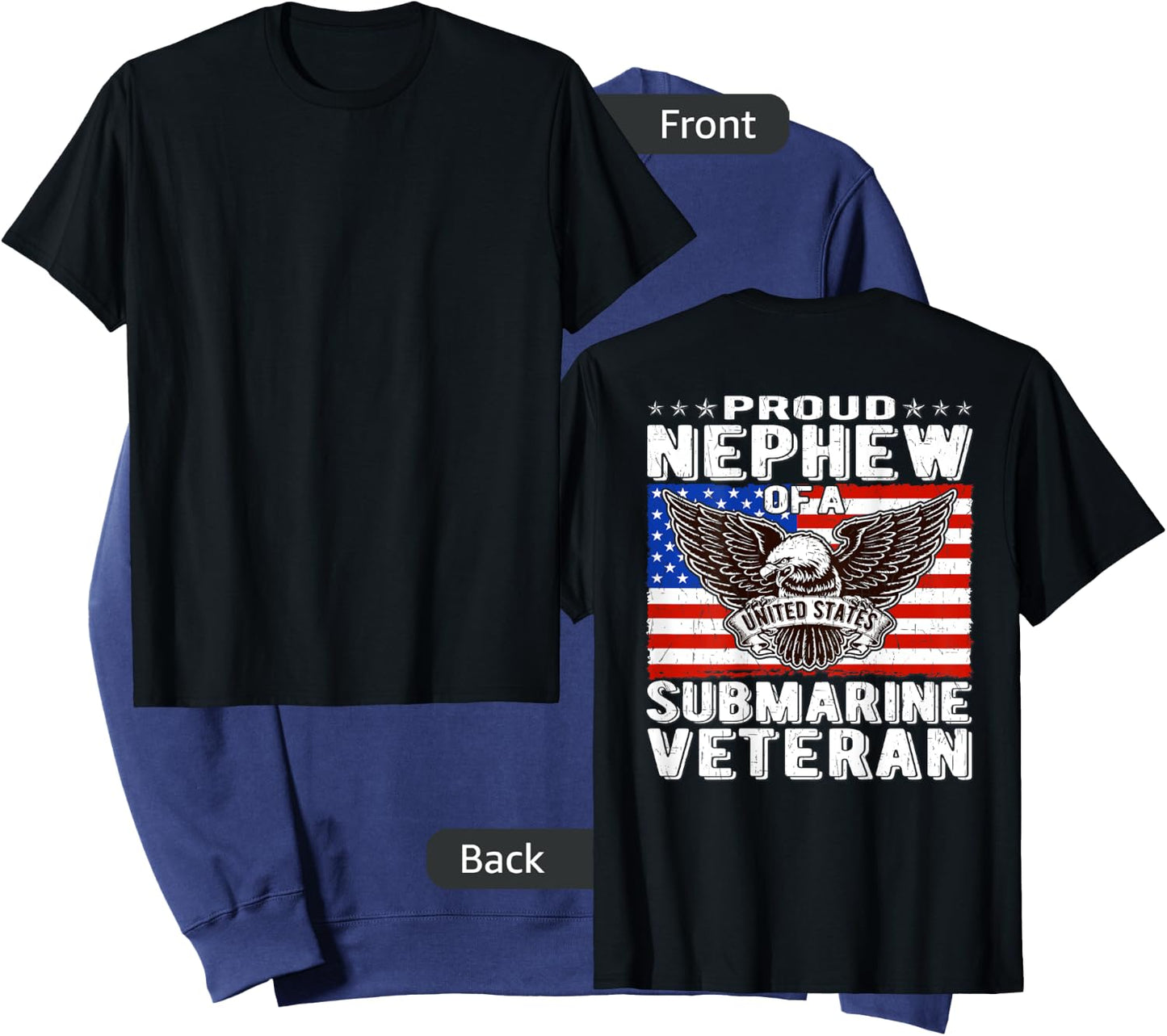 Proud Nephew Of Submarine Veteran Patriotic Military Family Kids Men Sweatshirt - Sweatshirt | Navy