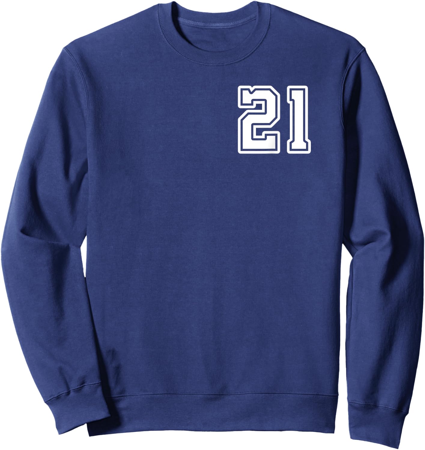 Number 21 Shirt #21 Player Sports Team Men Women Kids Sweatshirt - Sweatshirt | Navy