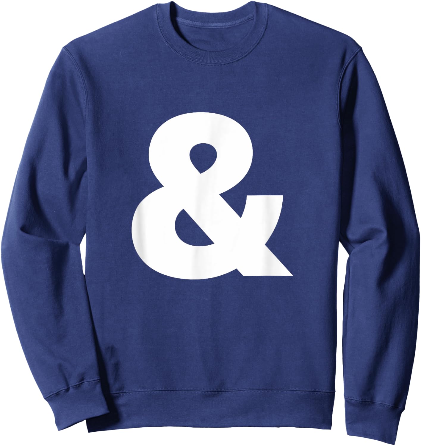 Helvetica Display Black (White) Italic Ampersand Logotype Sweatshirt - Sweatshirt | Navy