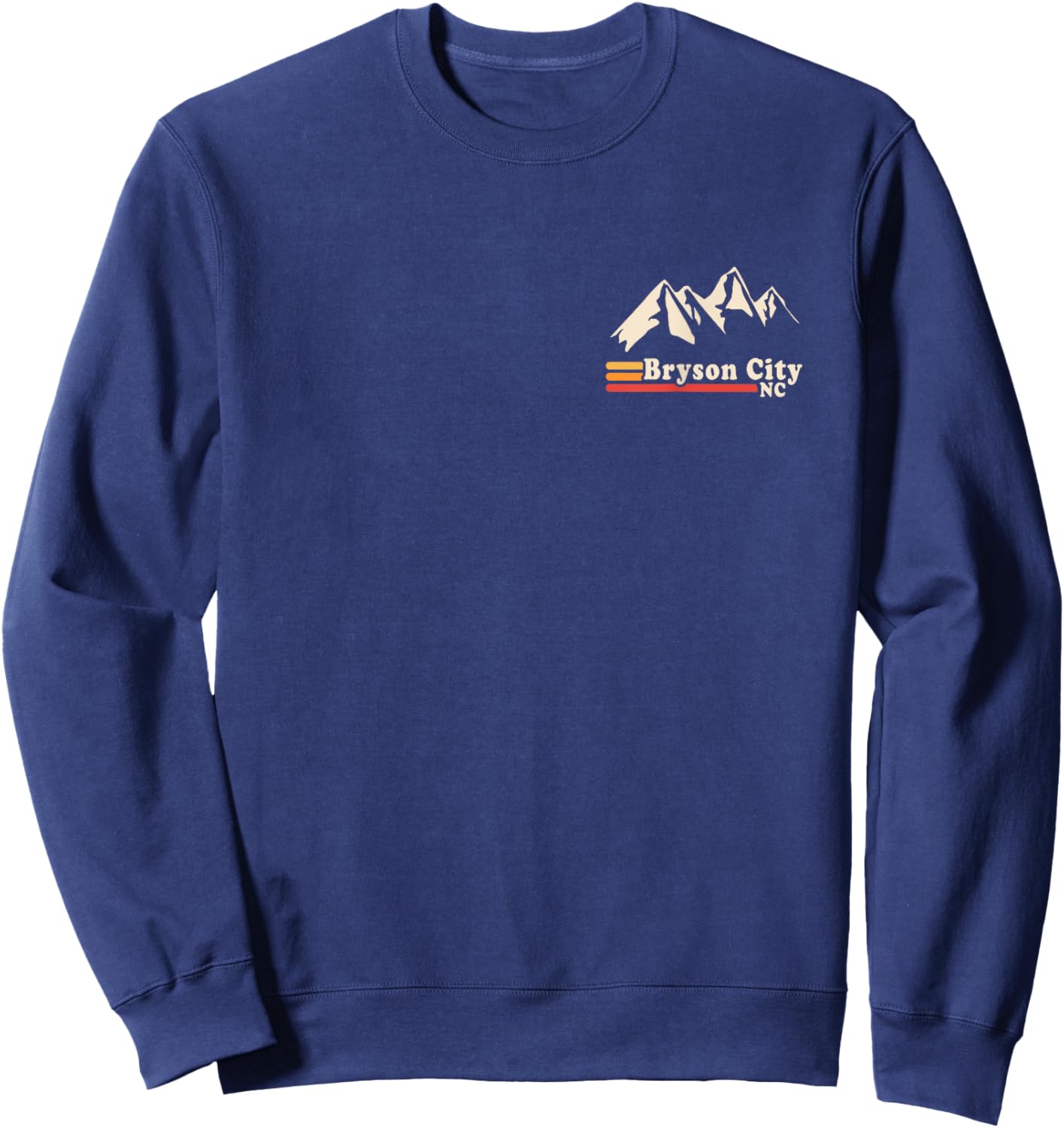 Retro Bryson City NC North Carolina Smoky Mountains Sweatshirt - Sweatshirt | Navy