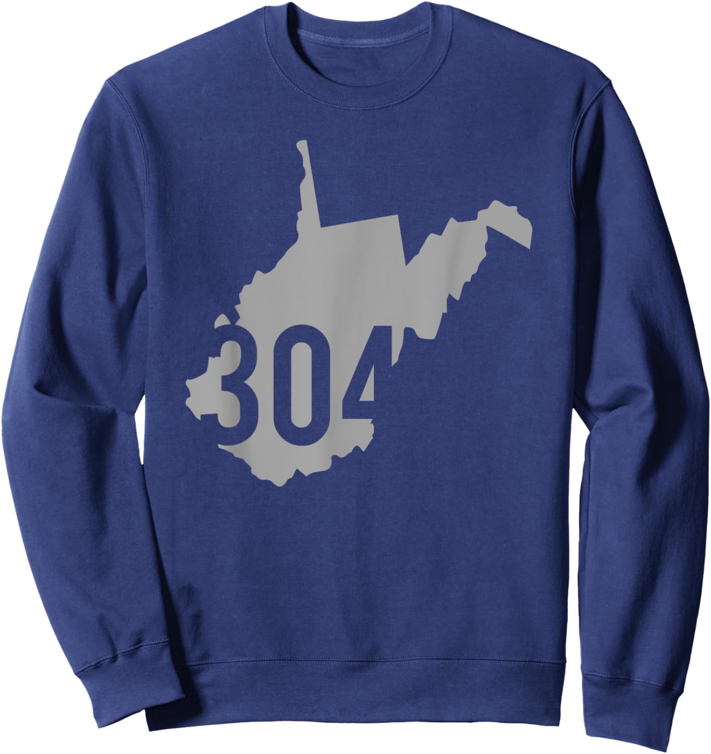 304 Area Code, Charleston, Huntington, Morgantown, WV Sweatshirt - Sweatshirt | Navy