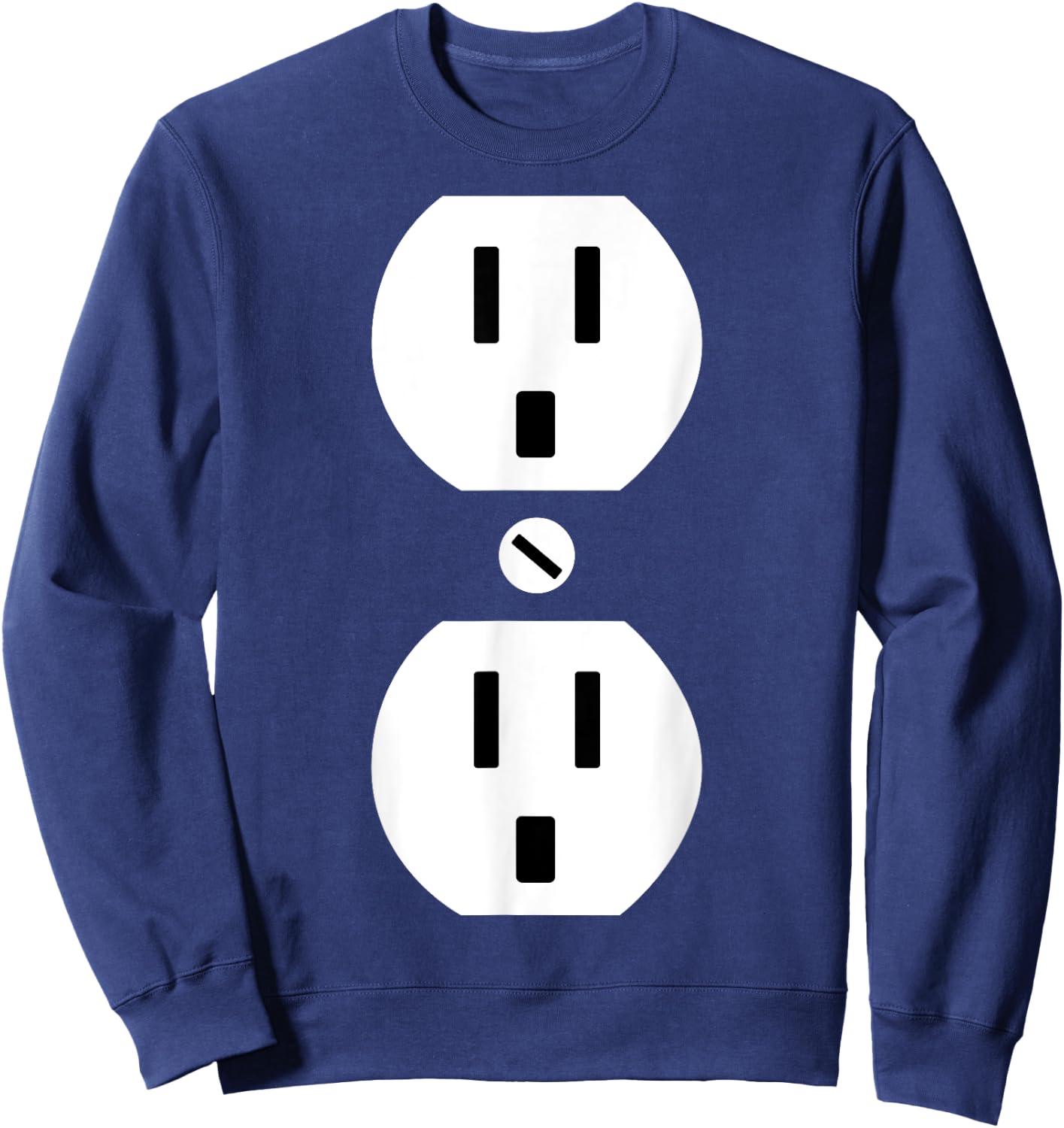 Couple Plug Socket Matching Costume Funny Halloween Gifts Sweatshirt - Sweatshirt | Navy