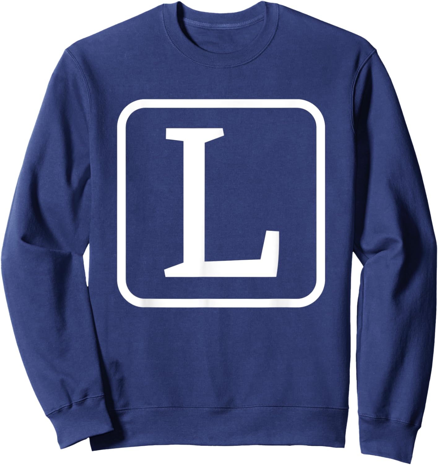 Monogram Capital Letter L Initial Alphabet Women Men Kids Sweatshirt - Sweatshirt | Navy