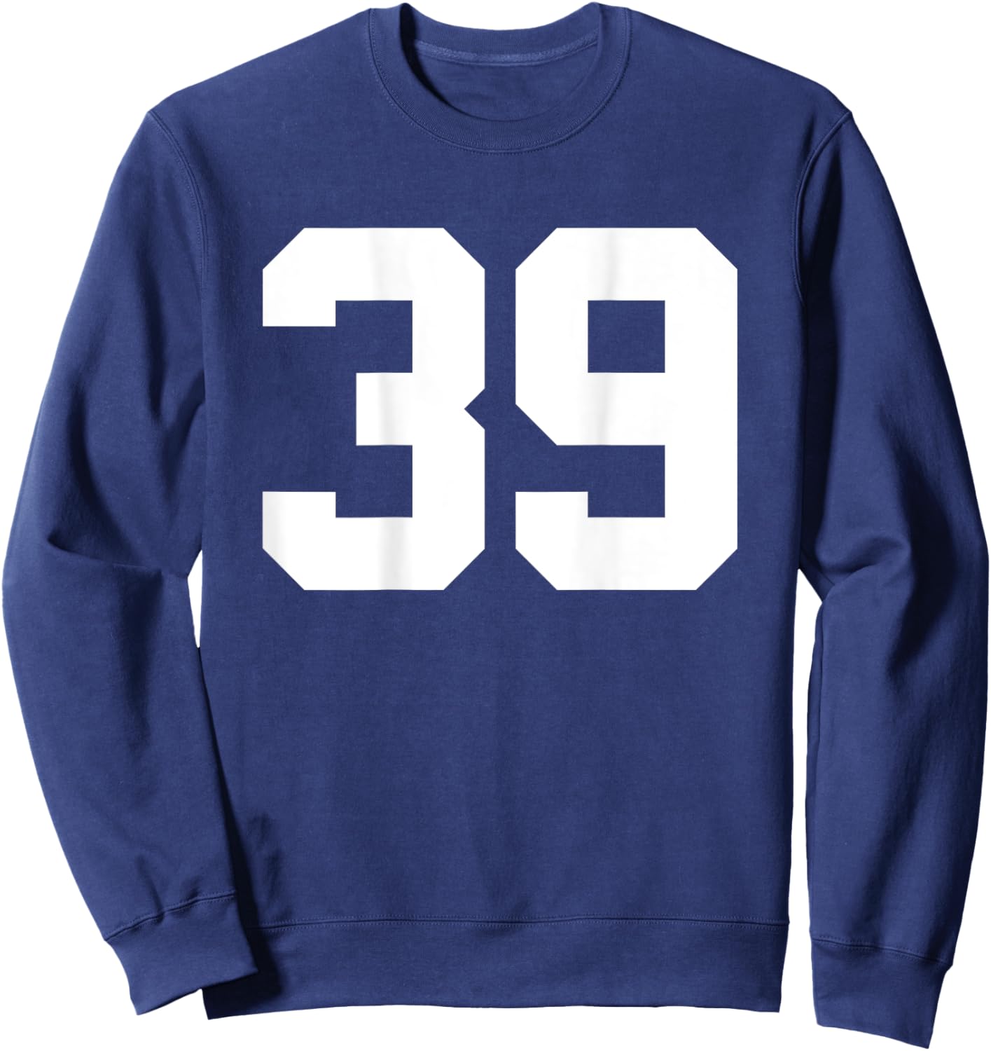 Number 39 (on Back) Sports Team Jersey Number Sweatshirt - Sweatshirt | Navy
