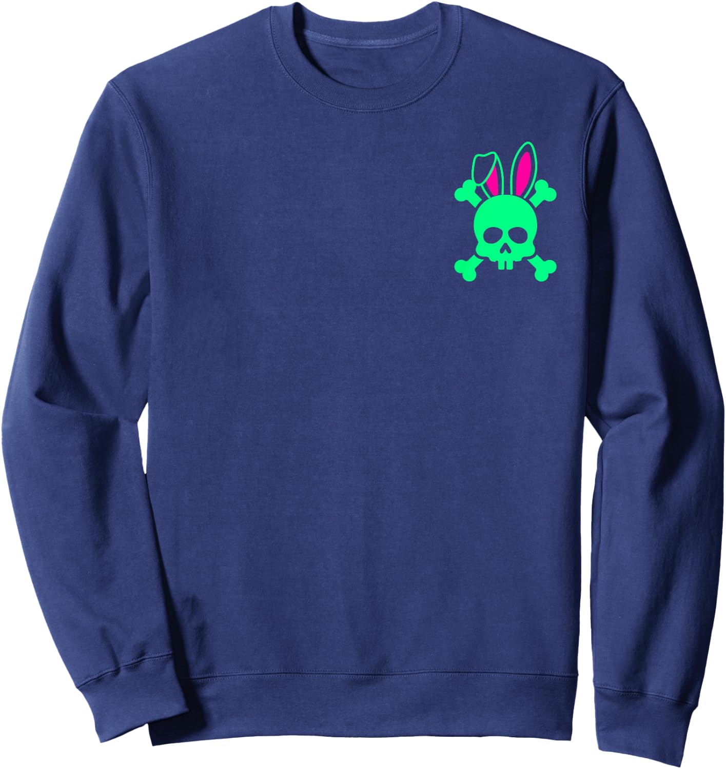 Funny Rabbit Pirate Skull With Crossbones Sweatshirt - Sweatshirt | Navy