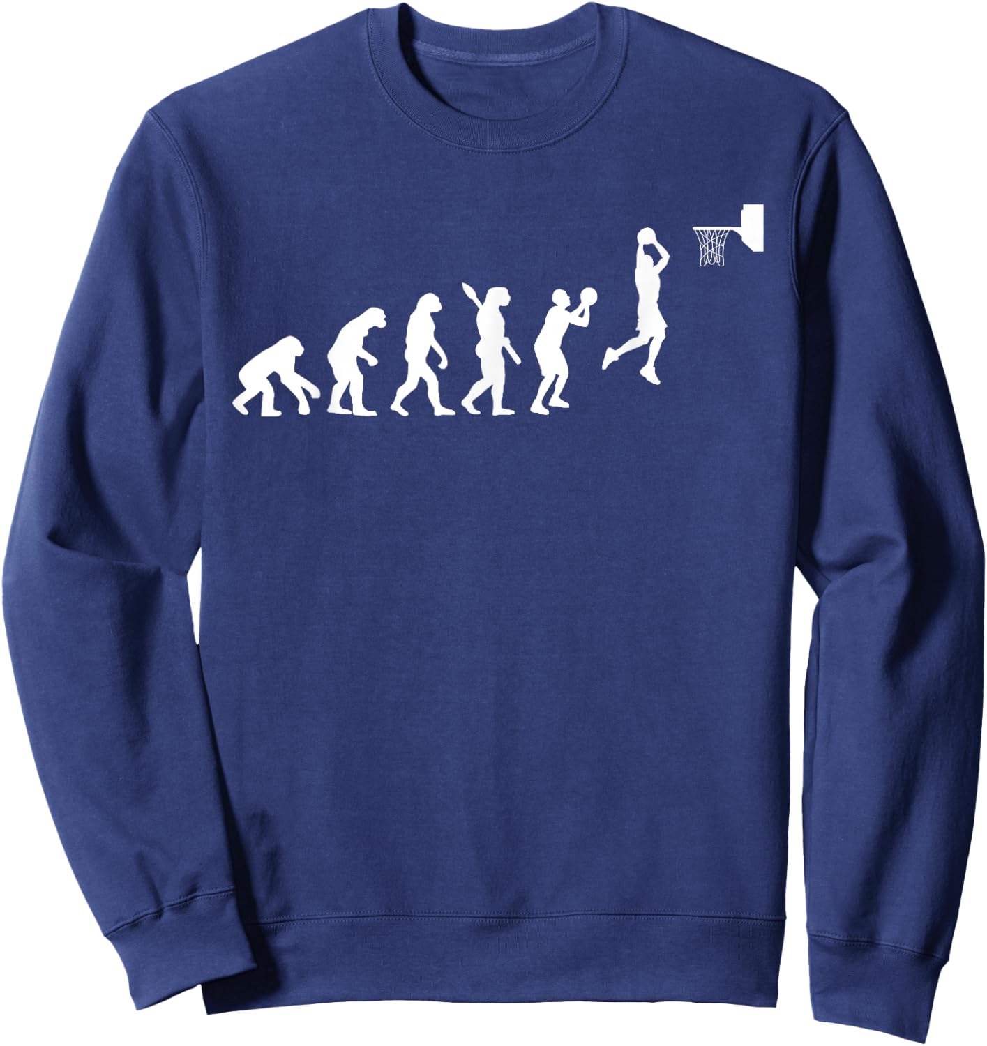 Basketball Player Basketballer Sports Evolution Sweatshirt - Sweatshirt | Navy
