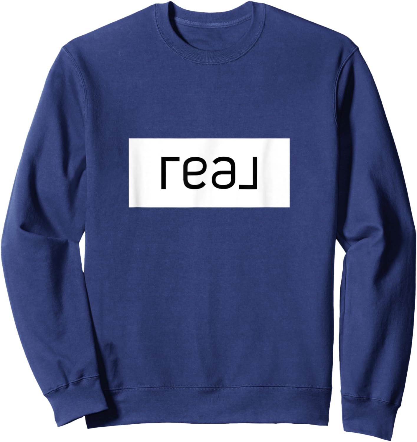 Real Broker Solid White Logo Sweatshirt - Sweatshirt | Navy