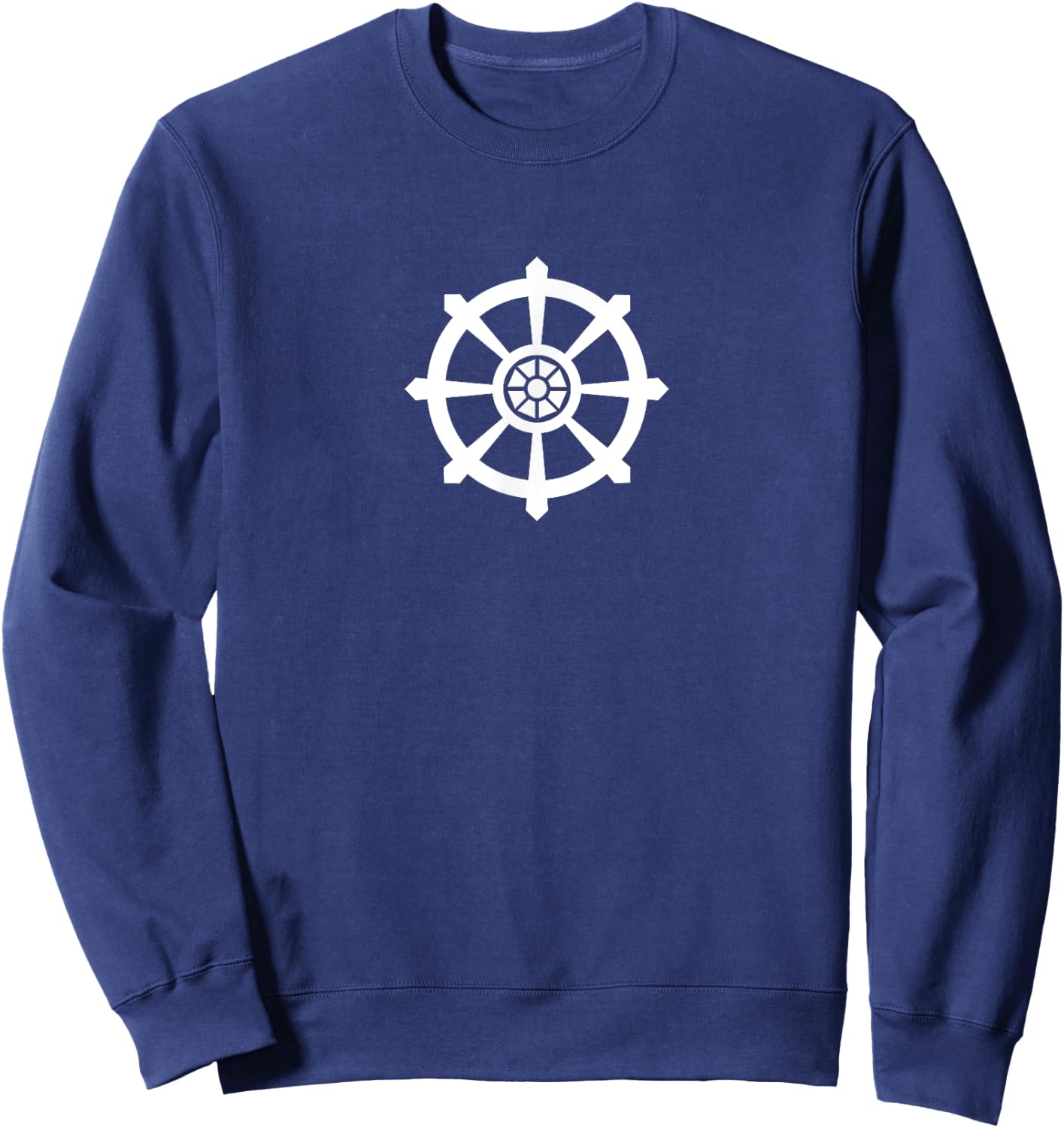 Dharma Wheel Shirt Buddhist Sweatshirt - Sweatshirt | Navy