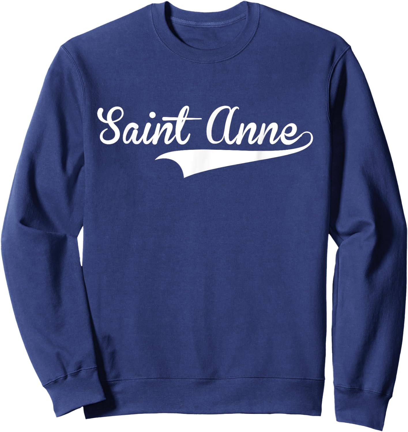 SAINT ANNE Baseball Vintage Retro Font Sweatshirt - Sweatshirt | Navy