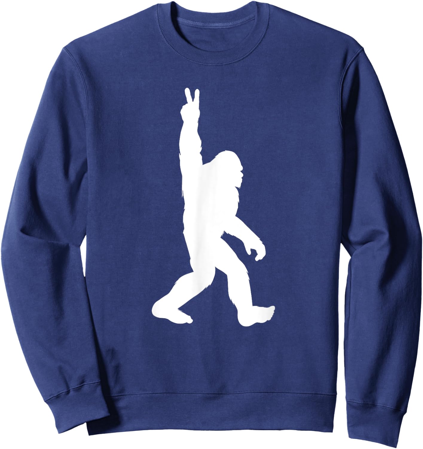 Bigfoot Victory Peace Sign Sweatshirt - Sweatshirt | Navy