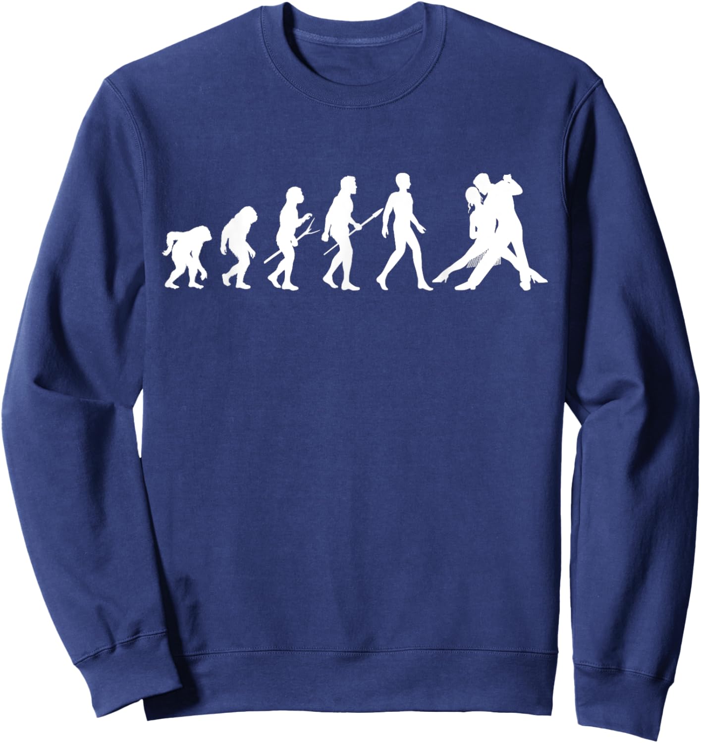 Evolution From Apes to Ballroom Dancing Sweatshirt - Sweatshirt | Navy