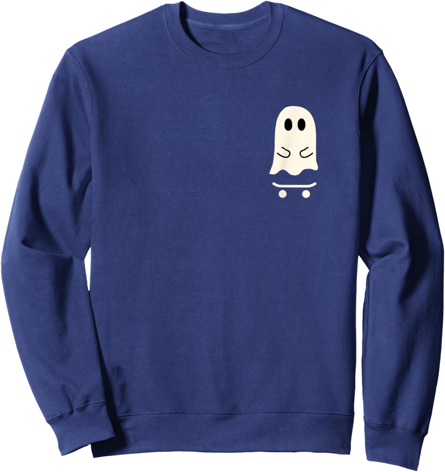Little Ghost Skateboard Cute Halloween Skater Sweatshirt - Sweatshirt | Navy