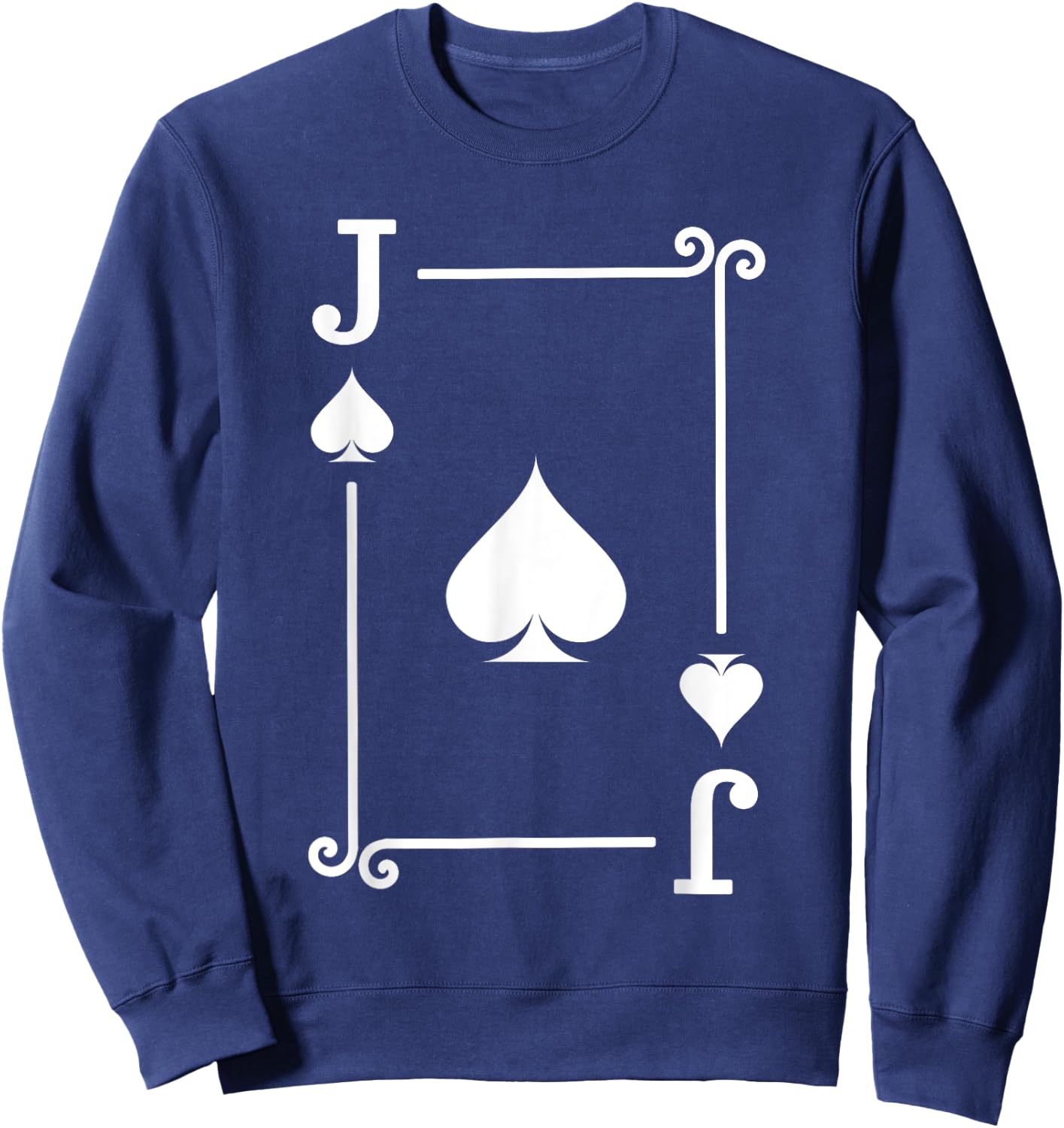 Playing Cards Costume - Jack Card Spades - Jack Card Sweatshirt - Sweatshirt | Navy