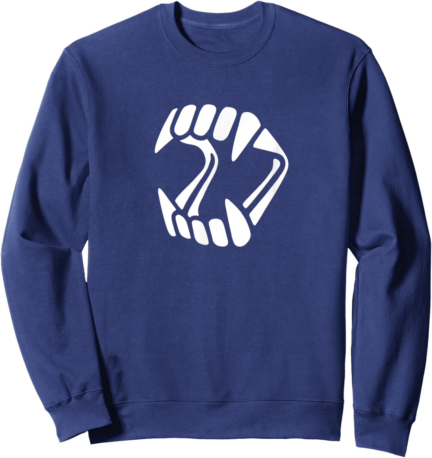 Funny plastic vampire horror false teeth Halloween Sweatshirt - Sweatshirt | Navy