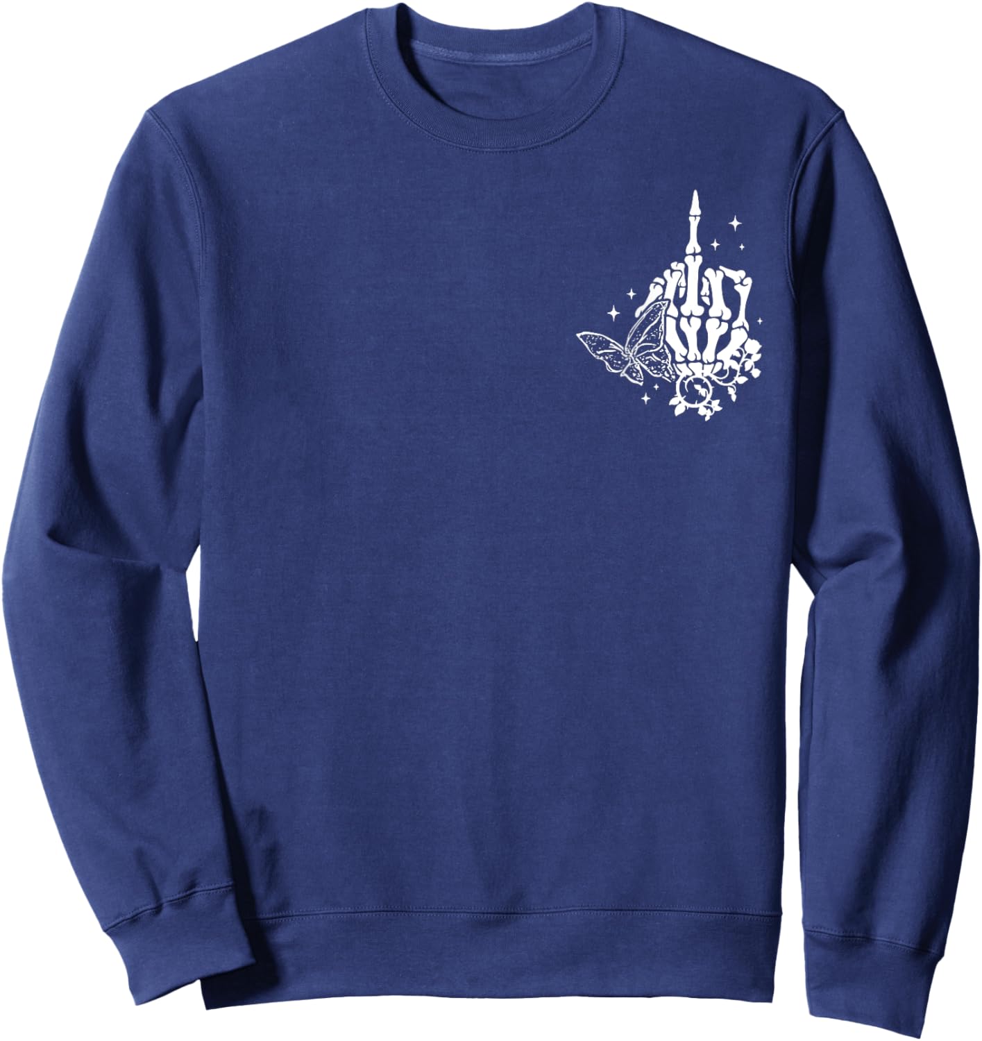 ( Double Sided) Even Savage Bitches Go To Heaven Sweatshirt - Sweatshirt | Navy