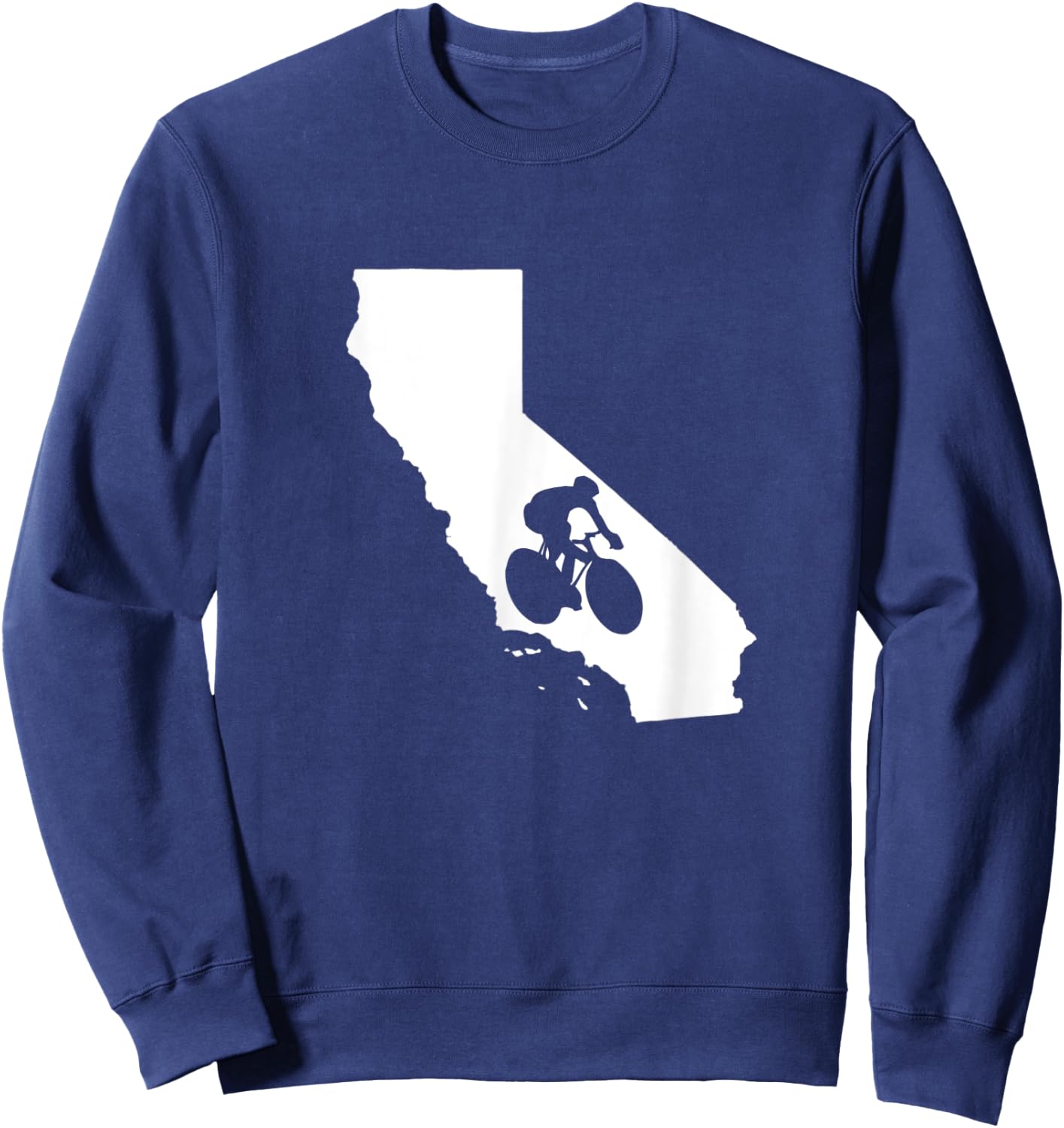 California State Biking Biker Bicycle Bicyclist Sweatshirt - Sweatshirt | Navy