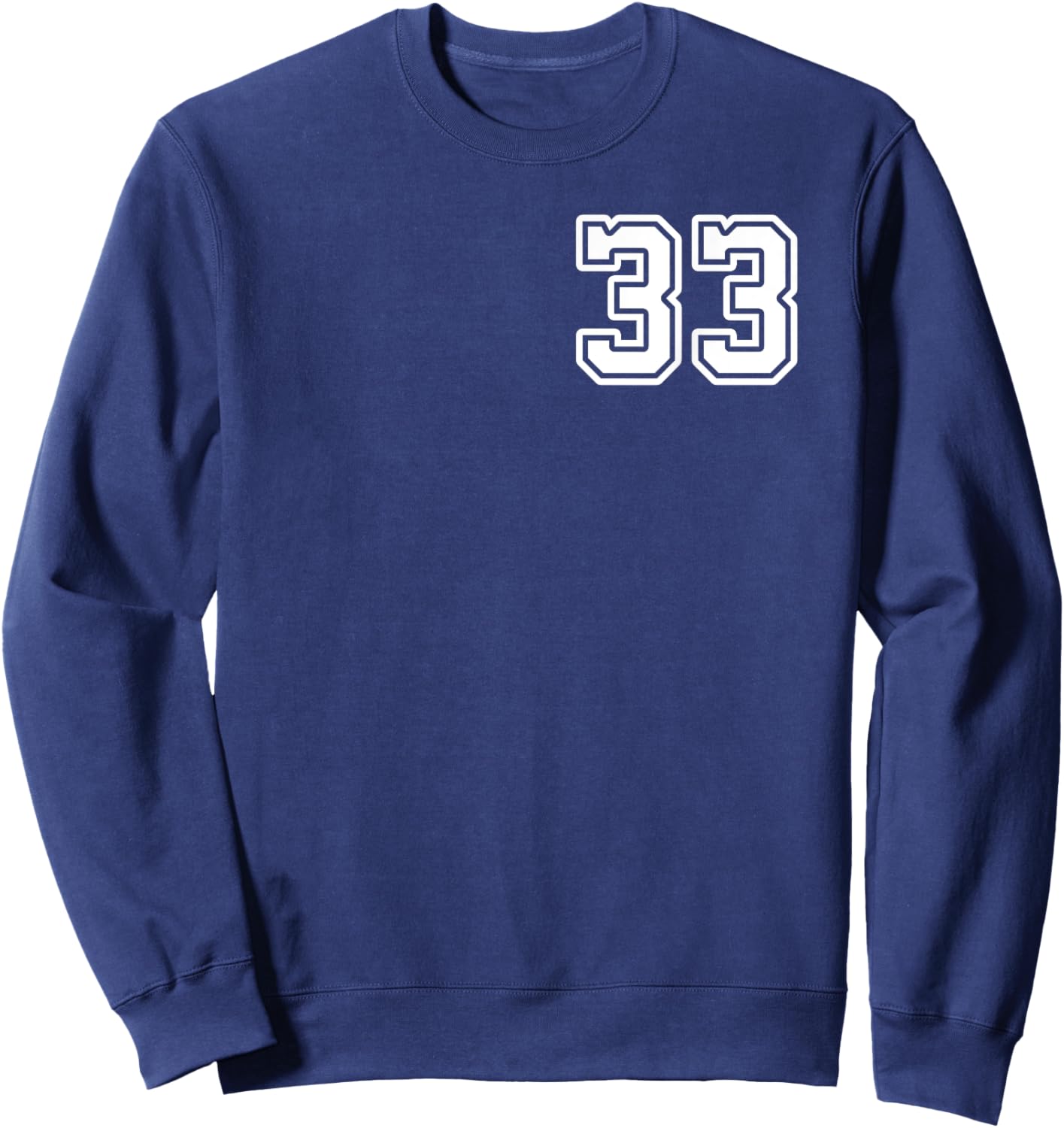 Number 33 Shirt #33 Player Sports Team Men Women Kids Sweatshirt - Sweatshirt | Navy