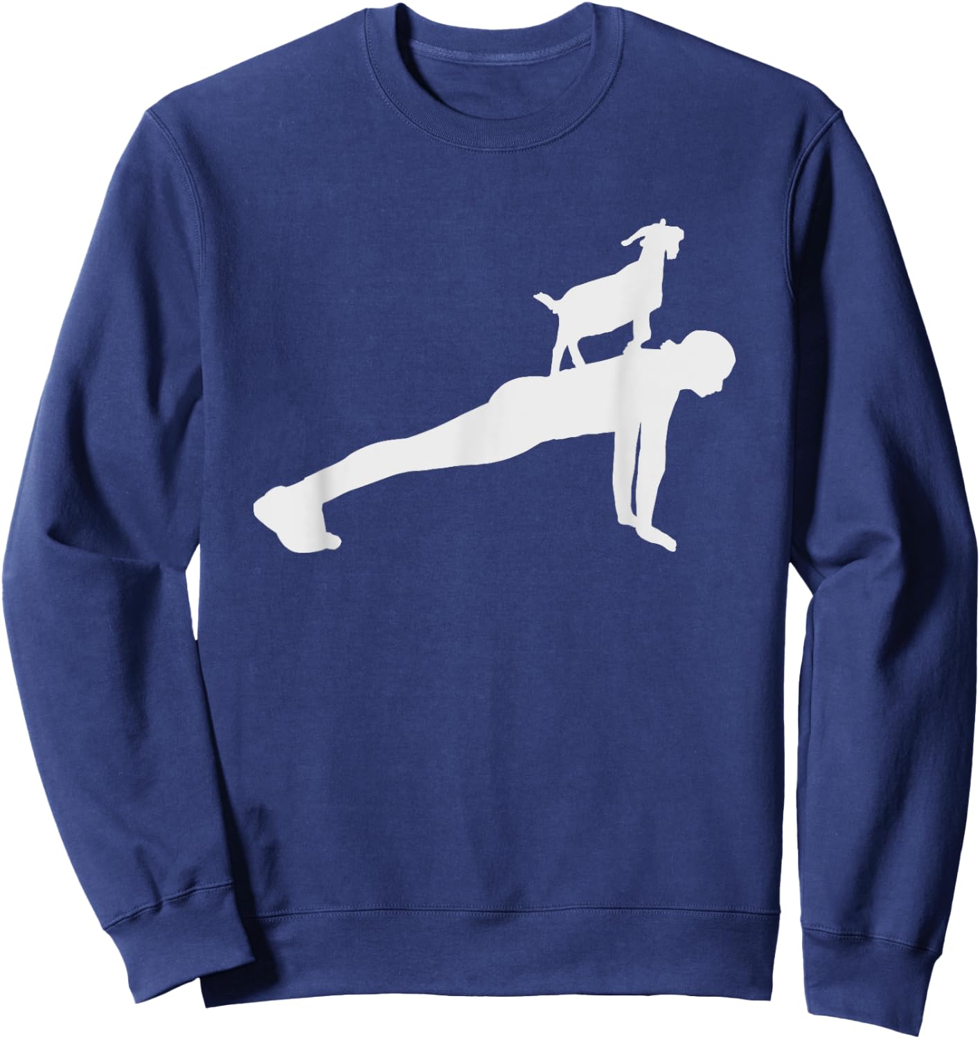 Goat Yoga Meditation Yogi Buddhism Woman Gift Yoga Sweatshirt - Sweatshirt | Navy