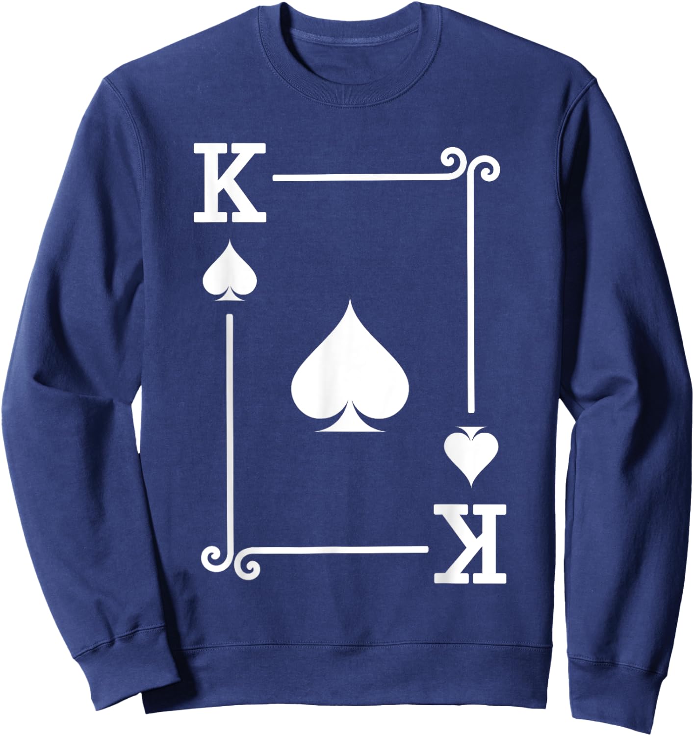 King Spades Card Costume - Playing Cards - King Spades Sweatshirt - Sweatshirt | Navy