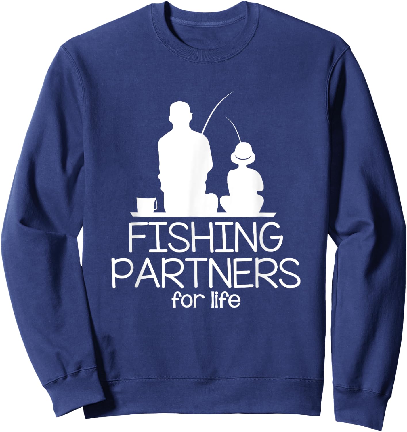 Fishing Partners For Life Father And Son Matching Outfits Sweatshirt - Sweatshirt | Navy