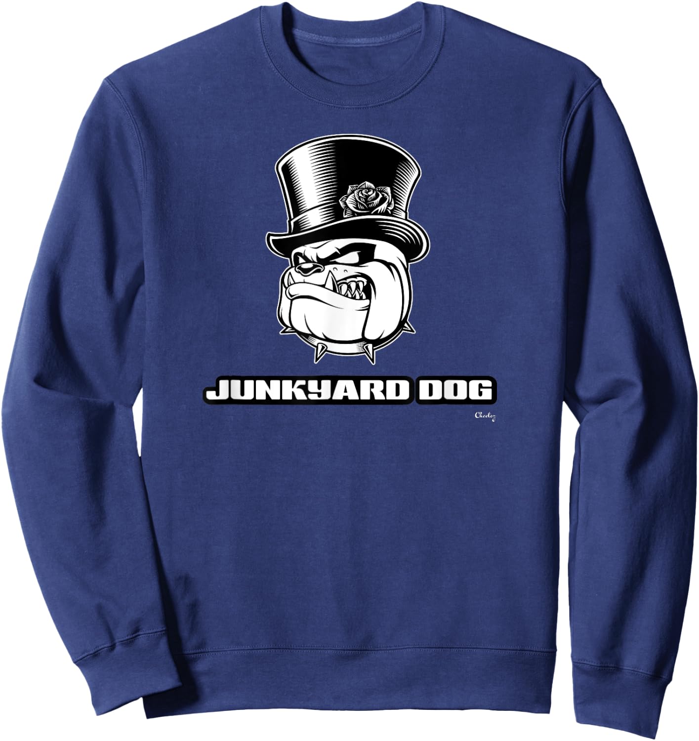 Junkyard Dog | Gym Strong Weightlifter Sweatshirt - Sweatshirt | Navy