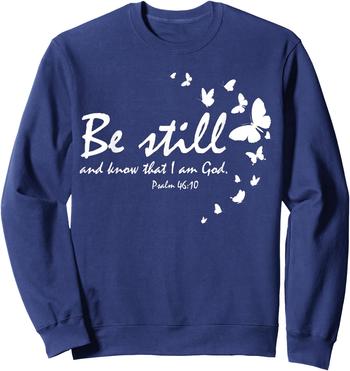 Christian Gift Women Mom Her Wife Girls Kids Religious Verse Sweatshirt - Sweatshirt | Navy