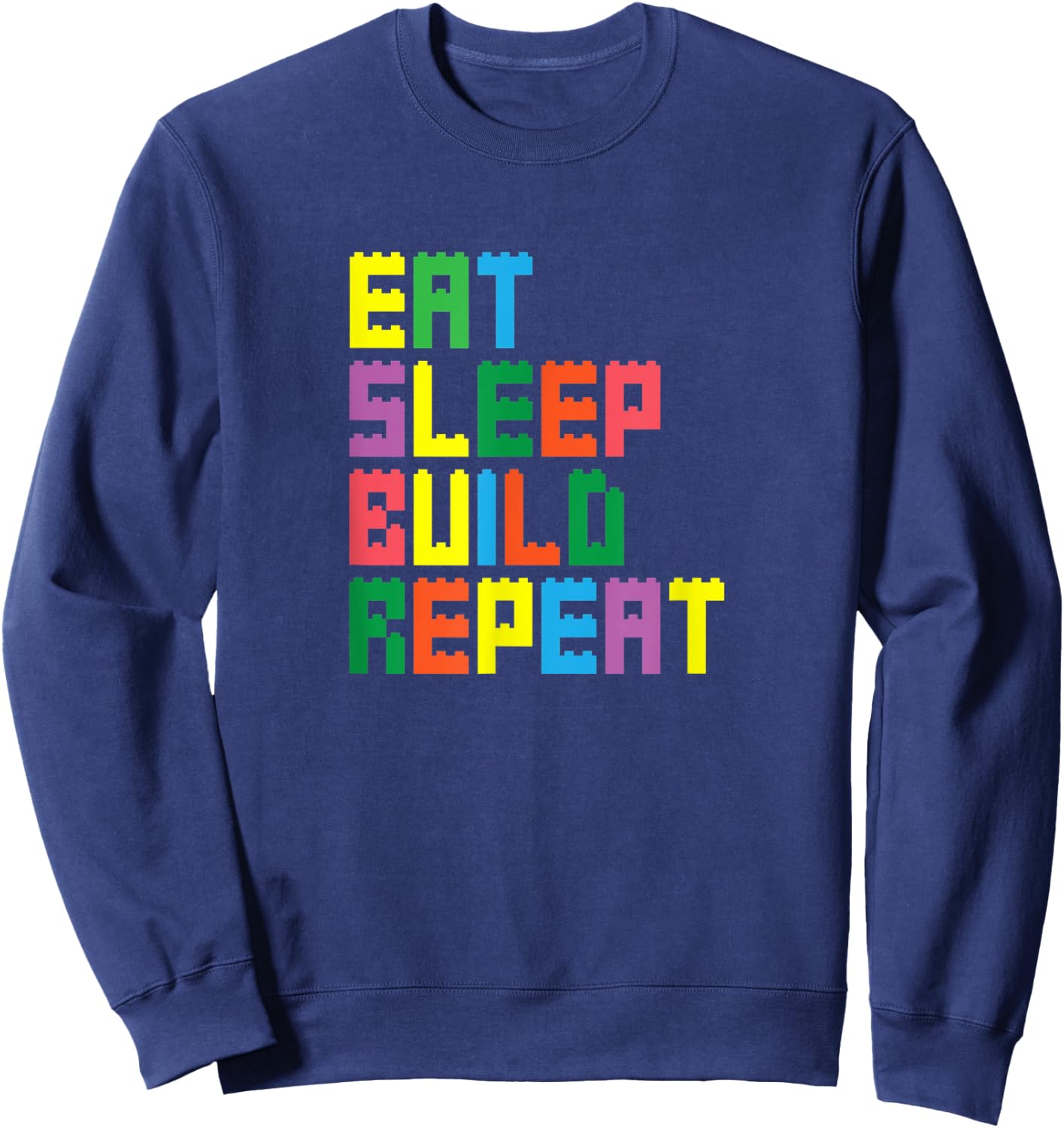 Brick Builder Funny Blocks Building Master Builder Toys Kids Sweatshirt - Sweatshirt | Navy
