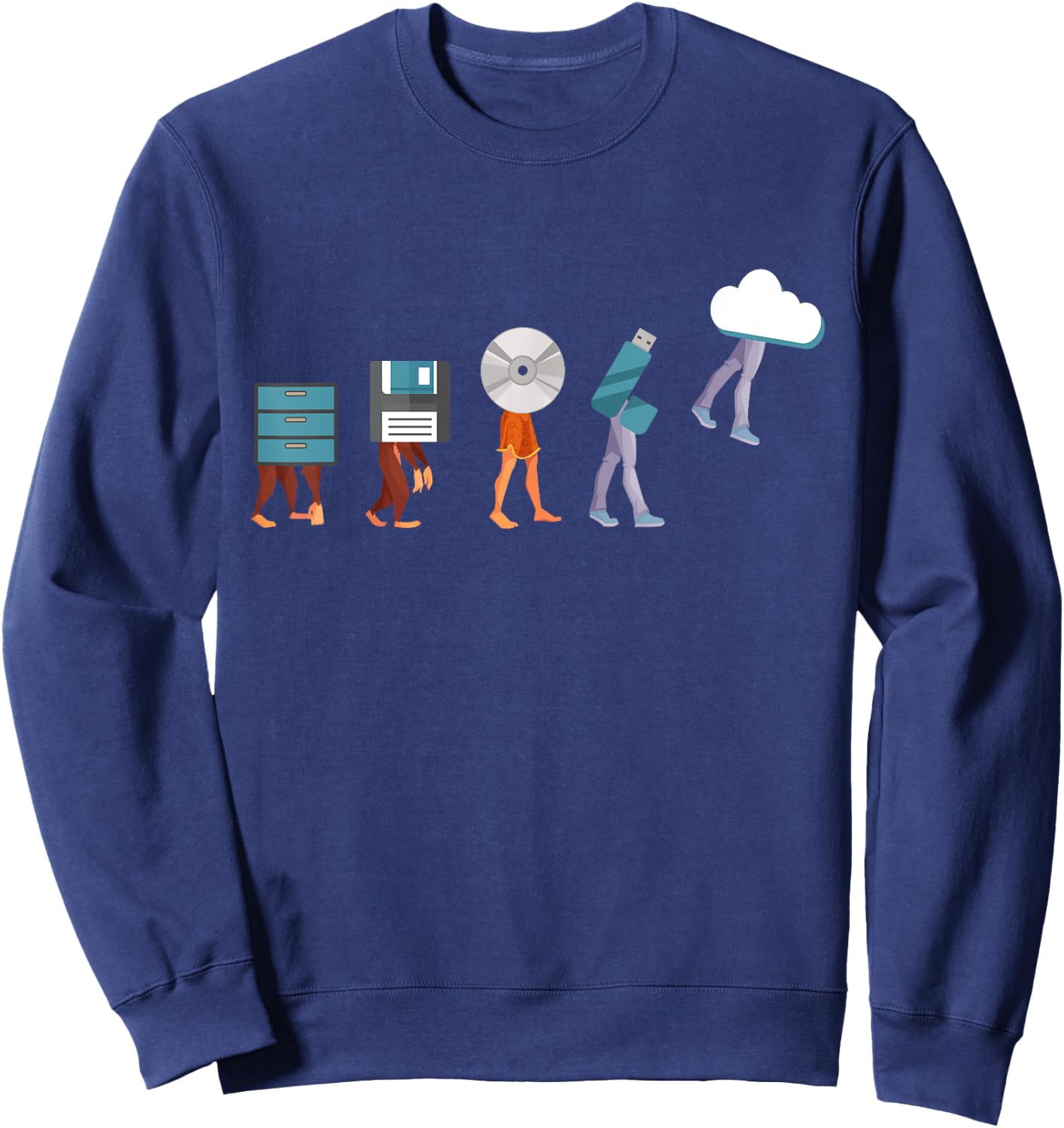 Funny Retro Vintage Computer Engineer Coding Geek Programmer Sweatshirt - Sweatshirt | Navy