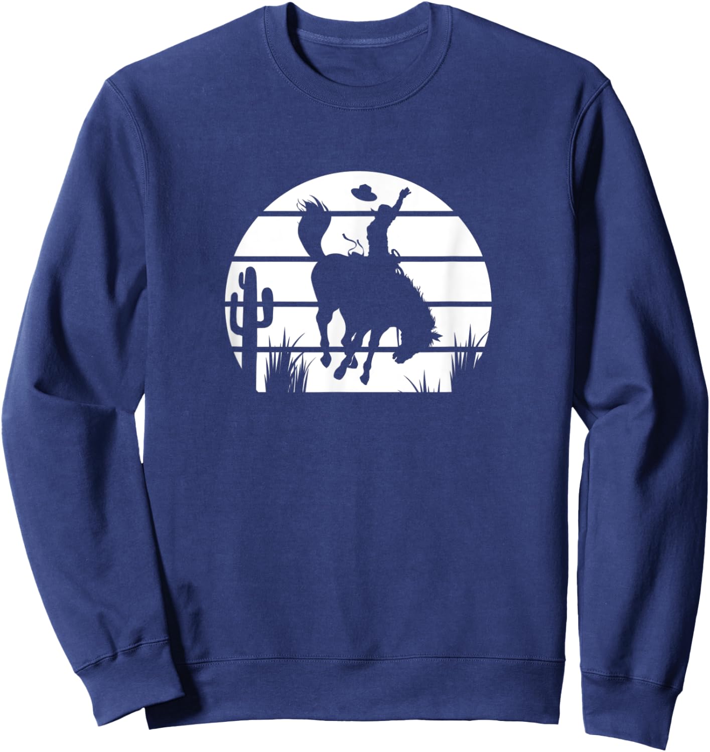 Bronc Rider In The Evening Sunset Sweatshirt - Sweatshirt | Navy
