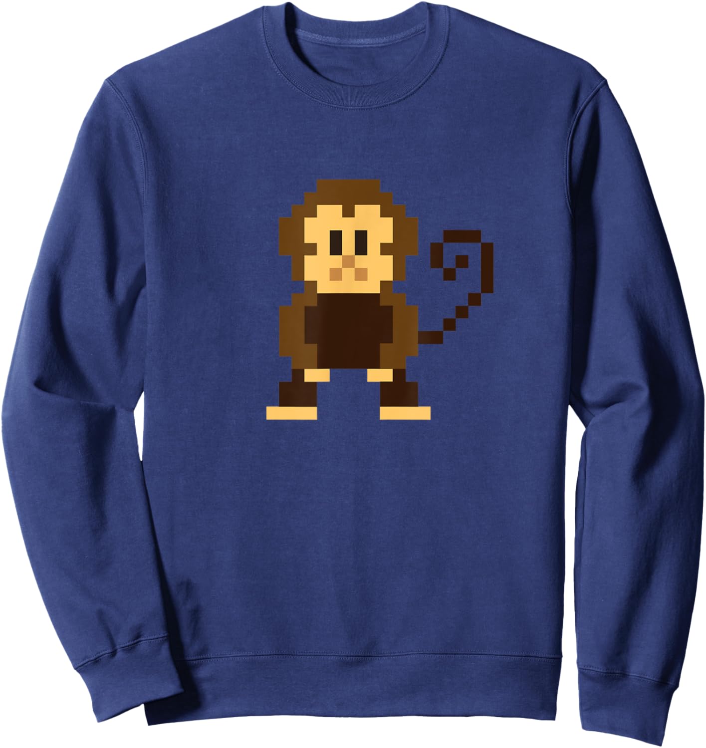 Pixelated Cheeky Monkey Sweatshirt - Sweatshirt | Navy