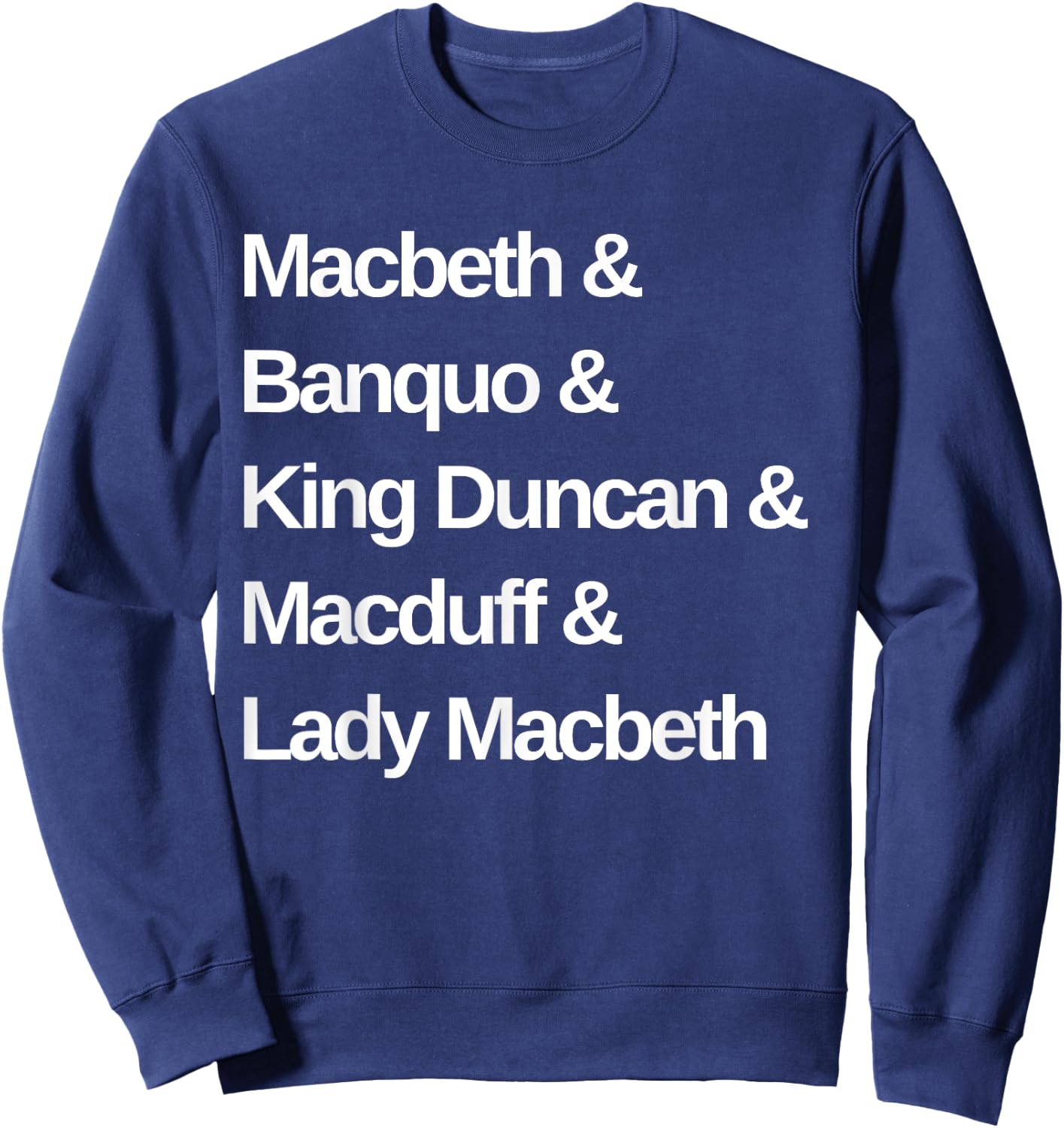 Macbeth Play Characters Shakespeare Sweatshirt - Sweatshirt | Navy