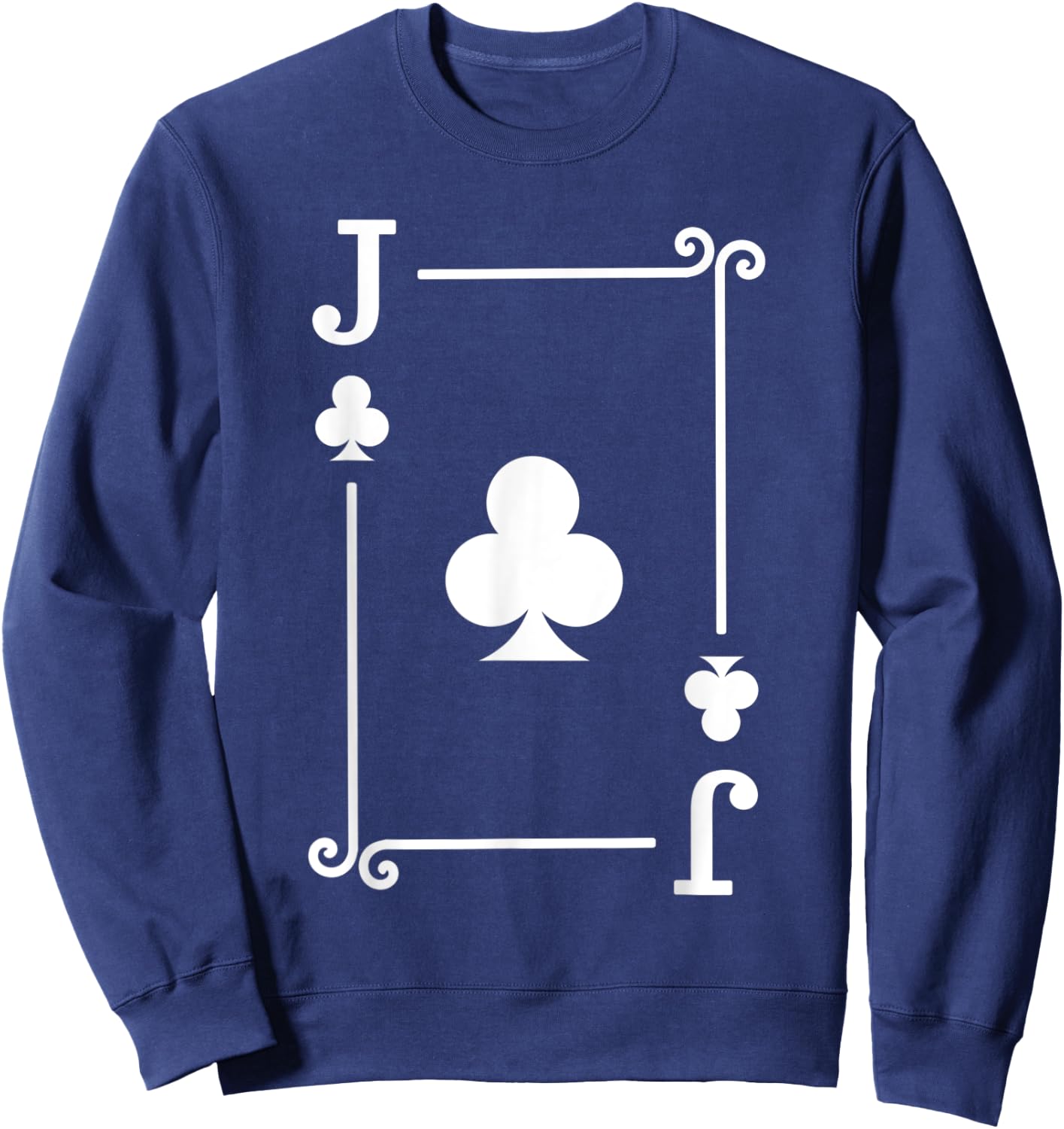 Playing Cards Costume - Jack Clubs Card - Jack Card Sweatshirt - Sweatshirt | Navy