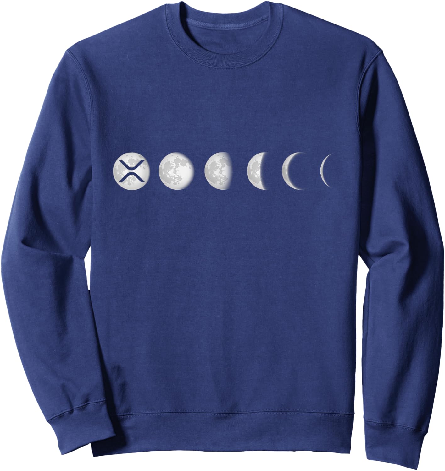 XRP Moon Ripple XRP Hodl Crypto Cryptocurrency Sweatshirt - Sweatshirt | Navy