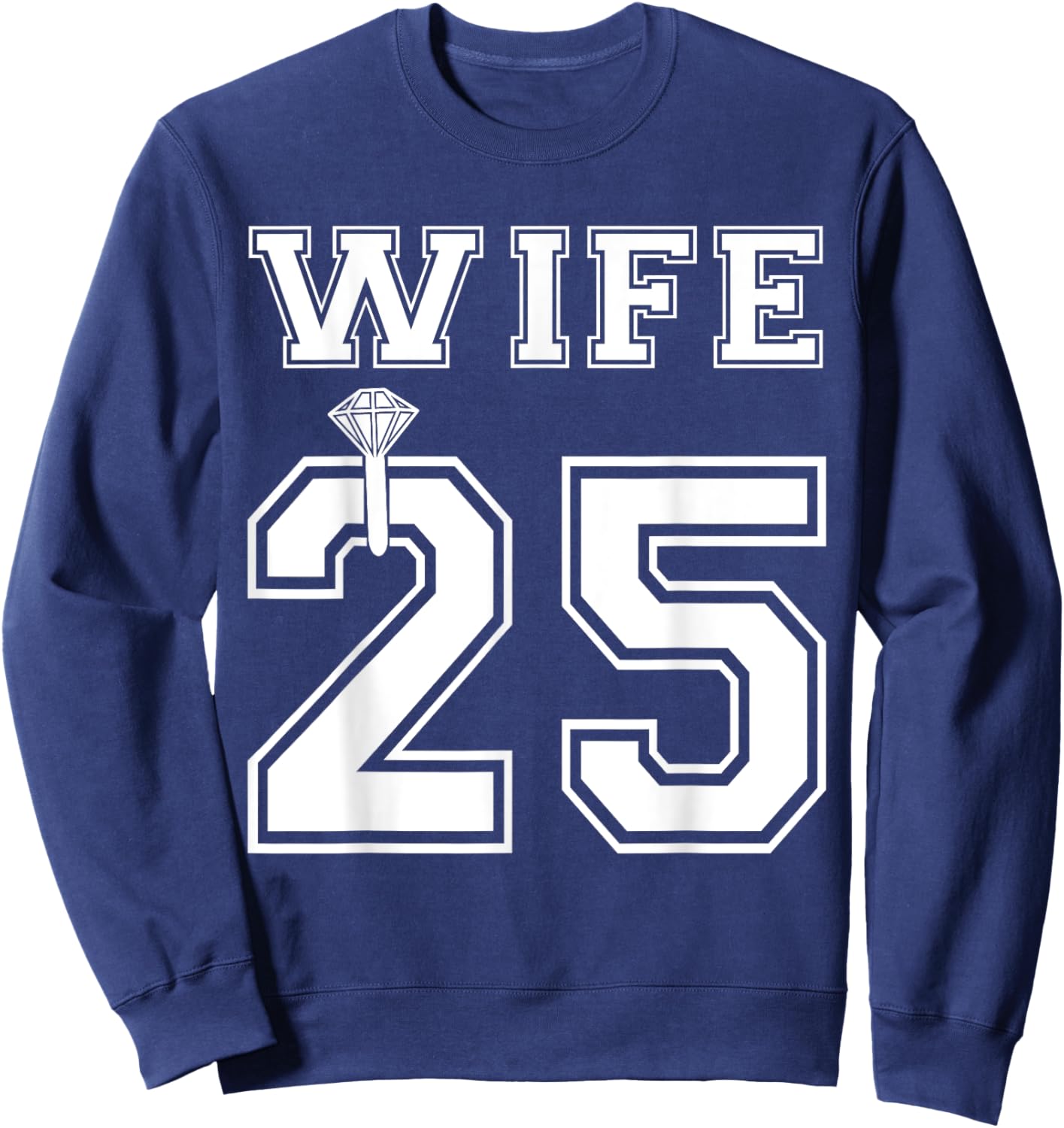 Wife 2025 Husband Matching Engagement Party Honeymoon Sweatshirt - Sweatshirt | Navy