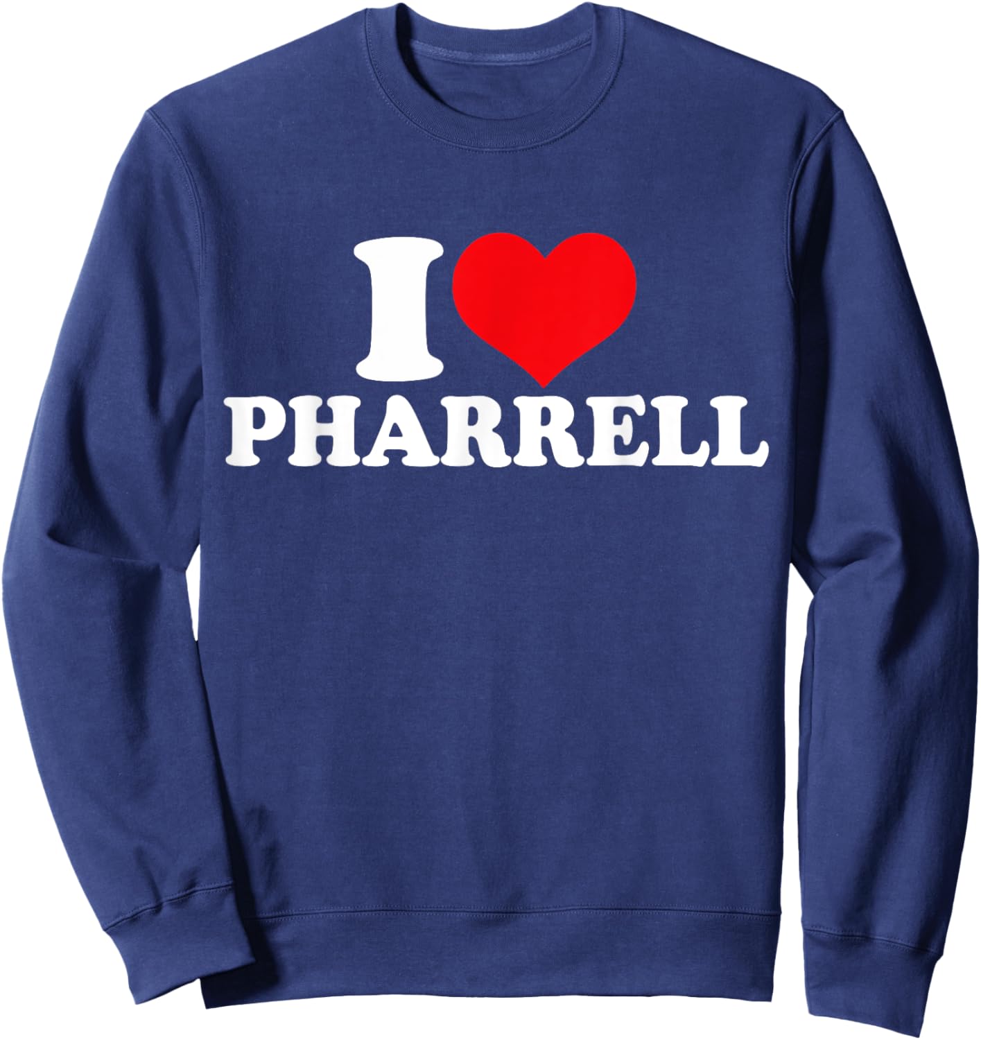 I Love Pharrell, I Heart Pharrell Sweatshirt - Sweatshirt | Navy