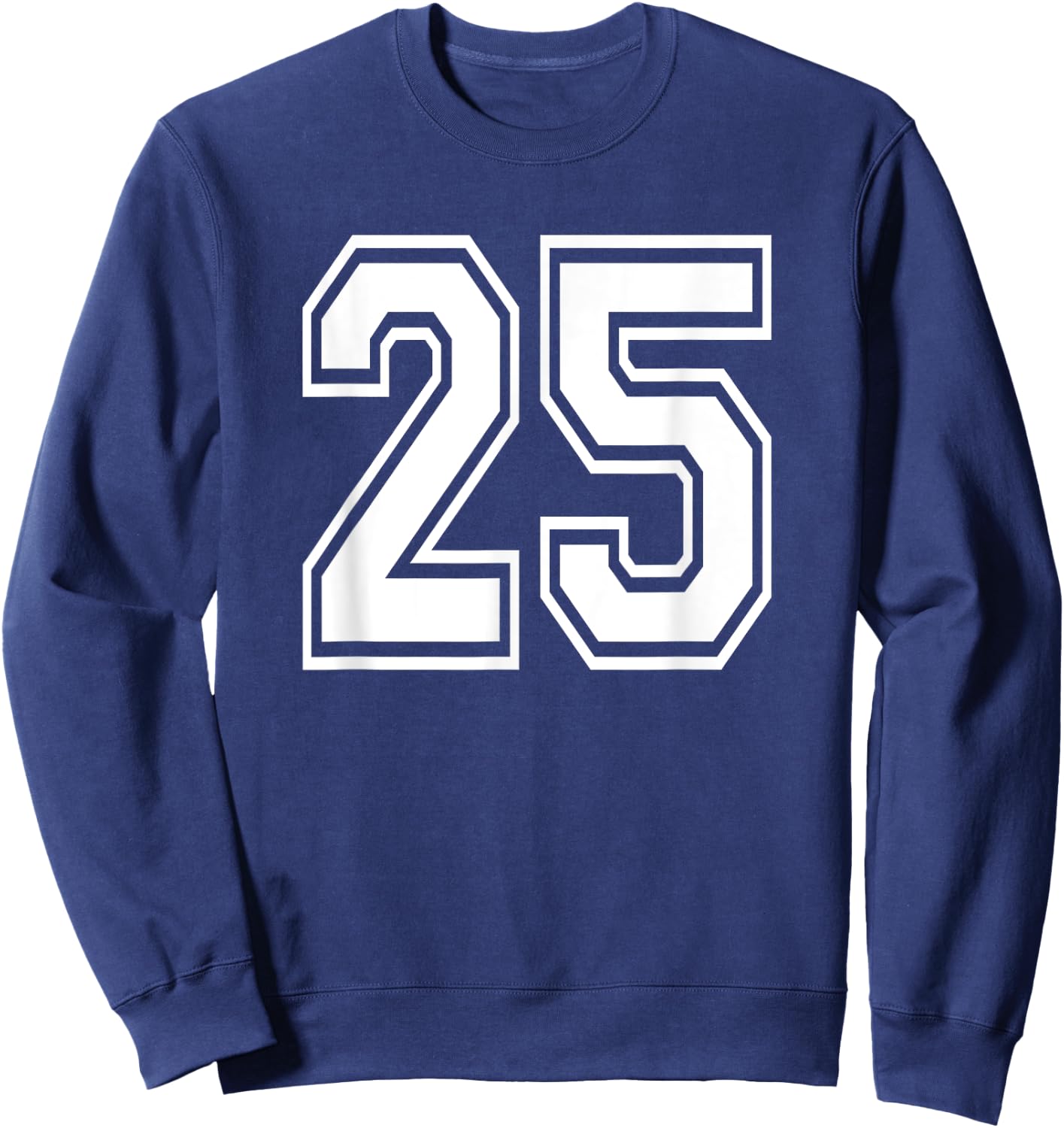 Number 25 Birthday Gift Sports Player Team Numbered Jersey Sweatshirt - Sweatshirt | Navy