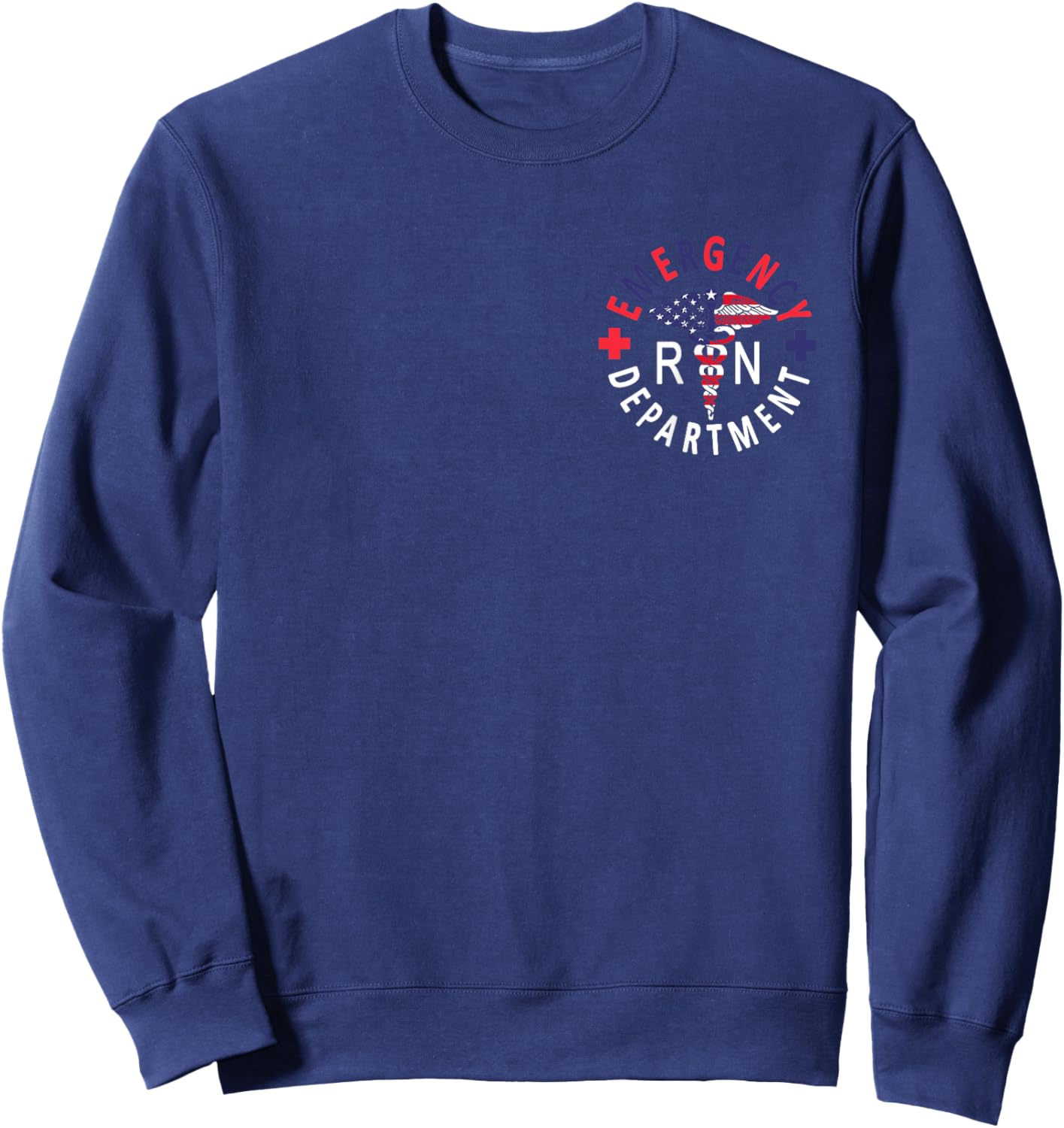 Emergency Department 4th of July USA Emergency Room Nurse Sweatshirt - Sweatshirt | Navy