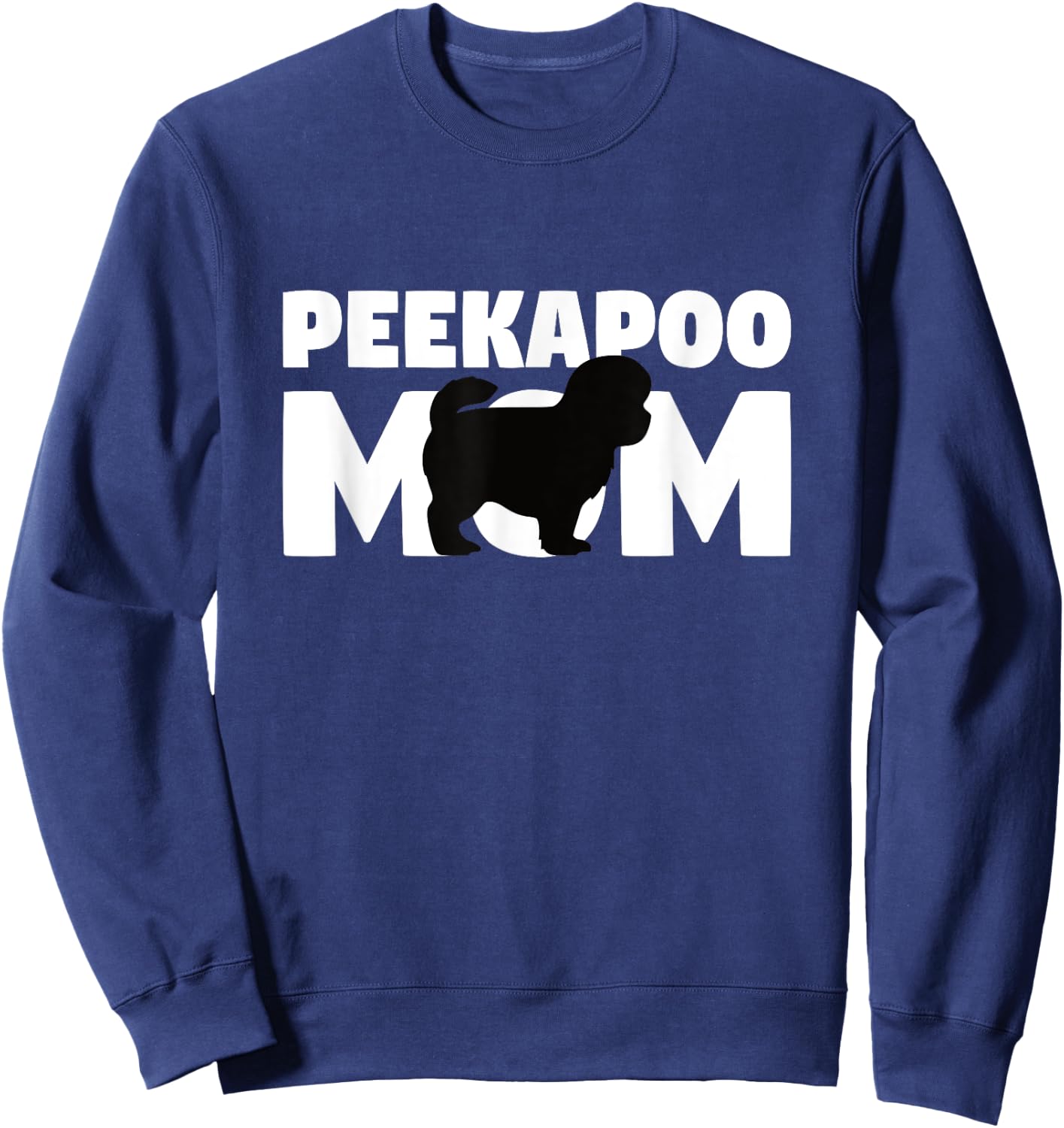 Peekapoo Gift Dog Mother 'Peekapoo Mom' Funny Peekapoo Women Kids Sweatshirt - Sweatshirt | Navy