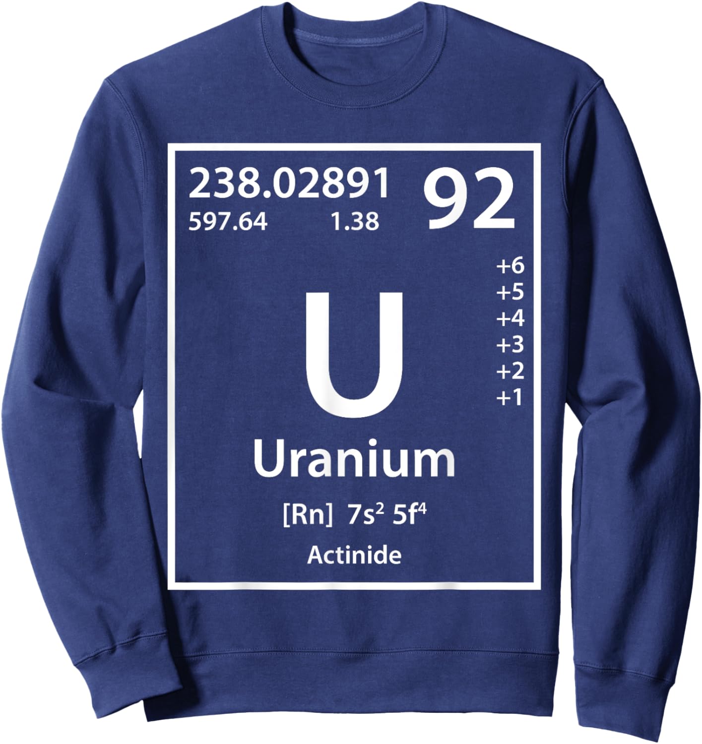 Uranium Element (white) Sweatshirt - Sweatshirt | Navy