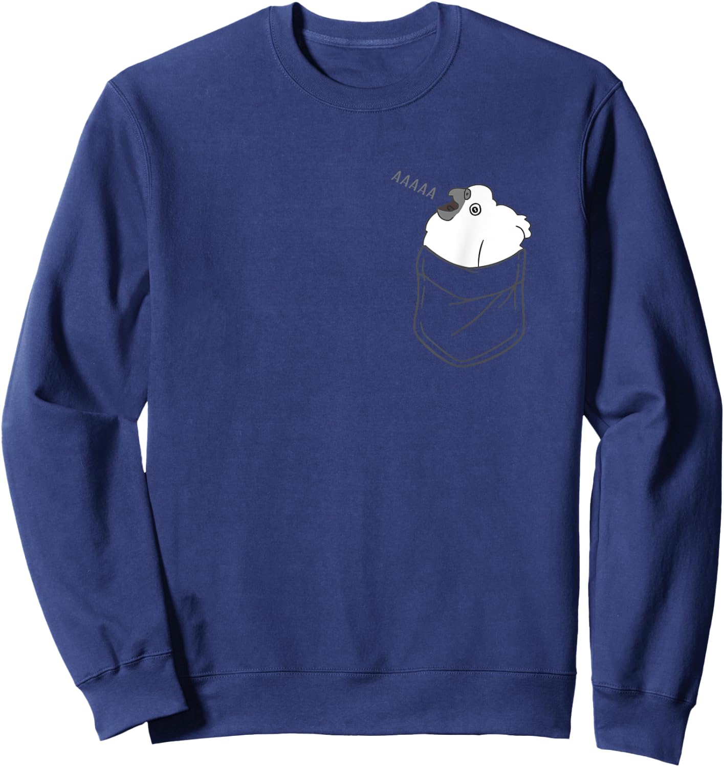 Pocket Cockatoo Screaming Parrot Funny Bird Cute Birb memes Sweatshirt - Sweatshirt | Navy