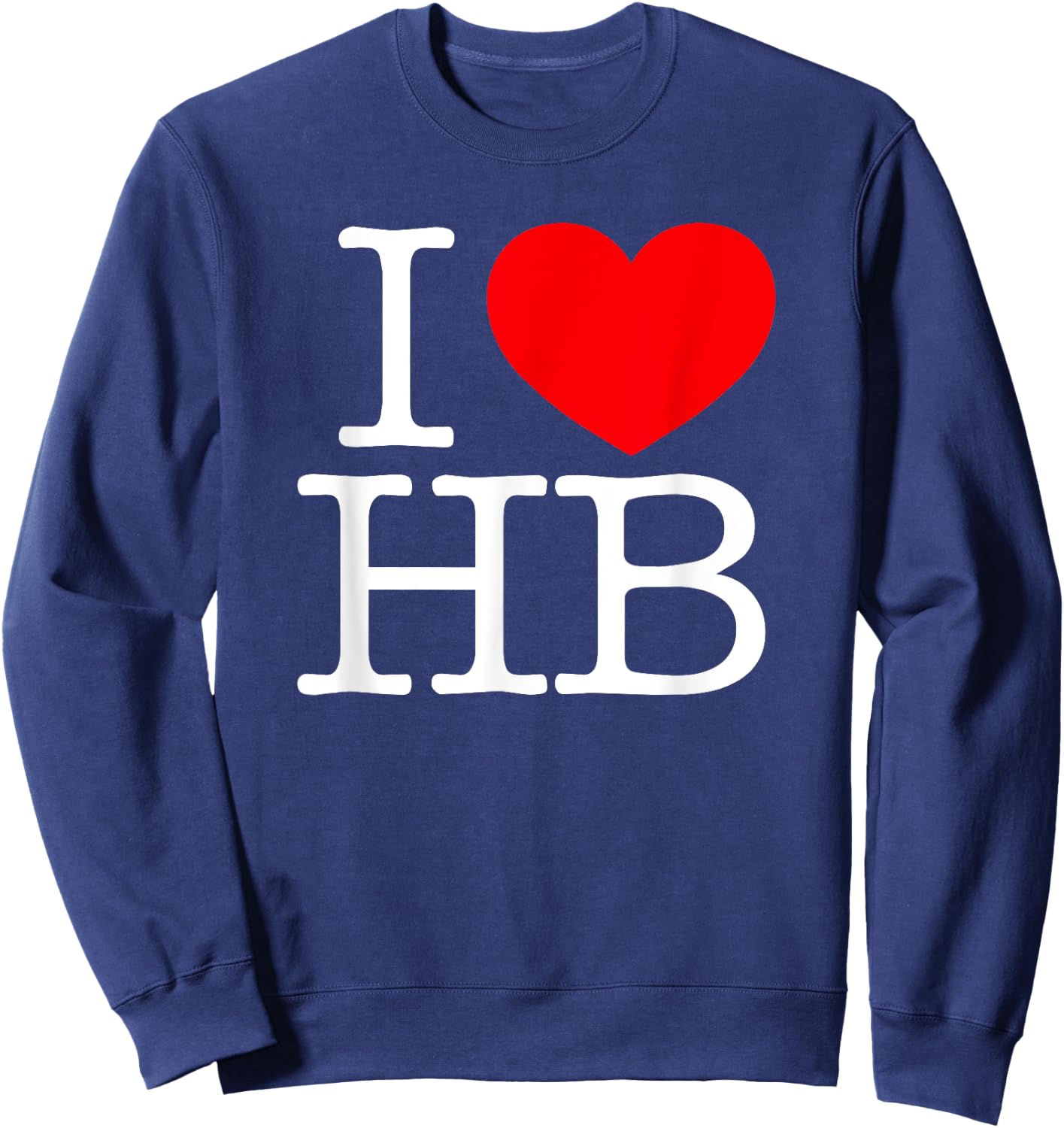 I Love (Heart) HB Sweatshirt - Sweatshirt | Navy
