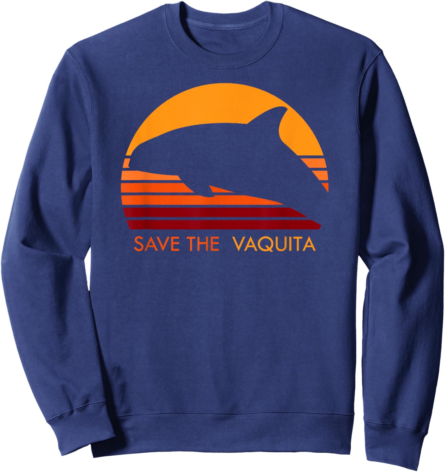 save the Vaquitas from extinction save the Vaquita Sweatshirt - Sweatshirt | Navy