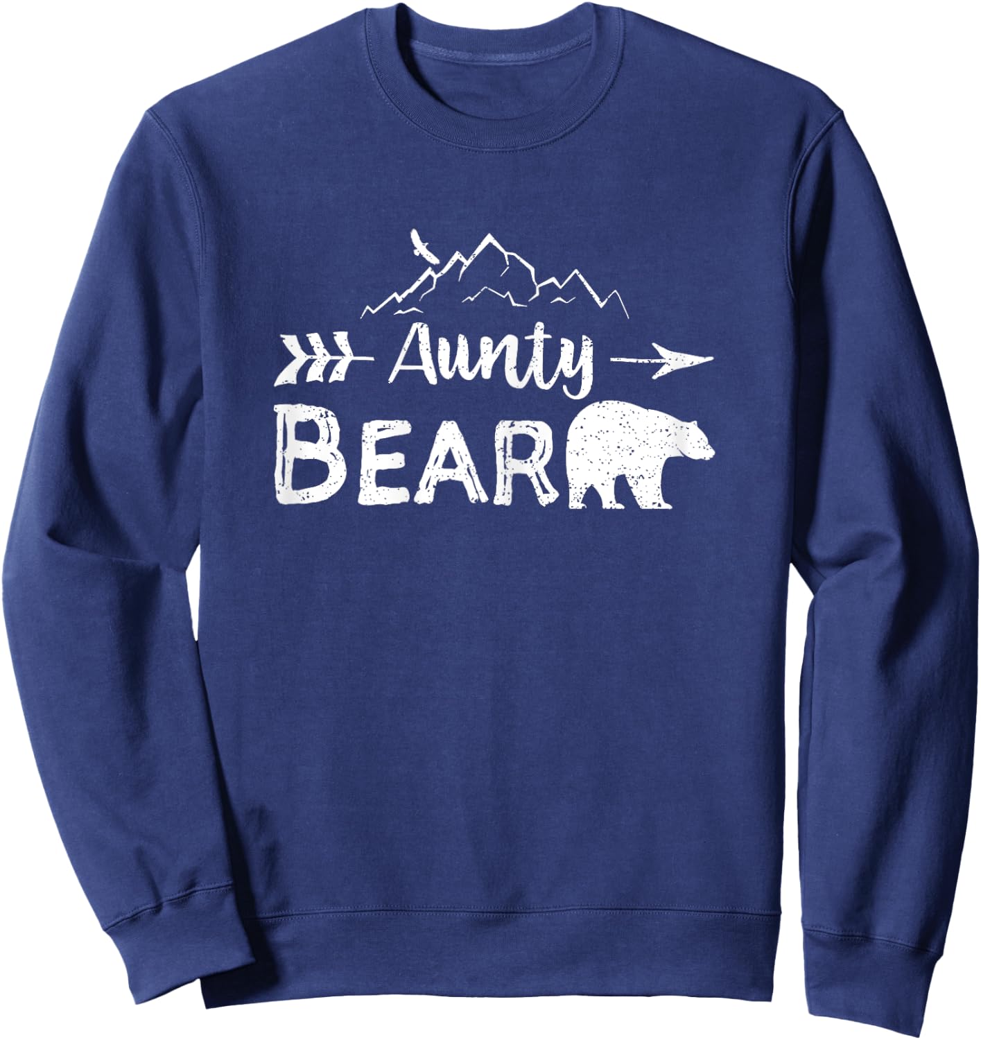 Aunty Bear Shirt Matching Family Aunt And Uncle Camping Gift Sweatshirt - Sweatshirt | Navy