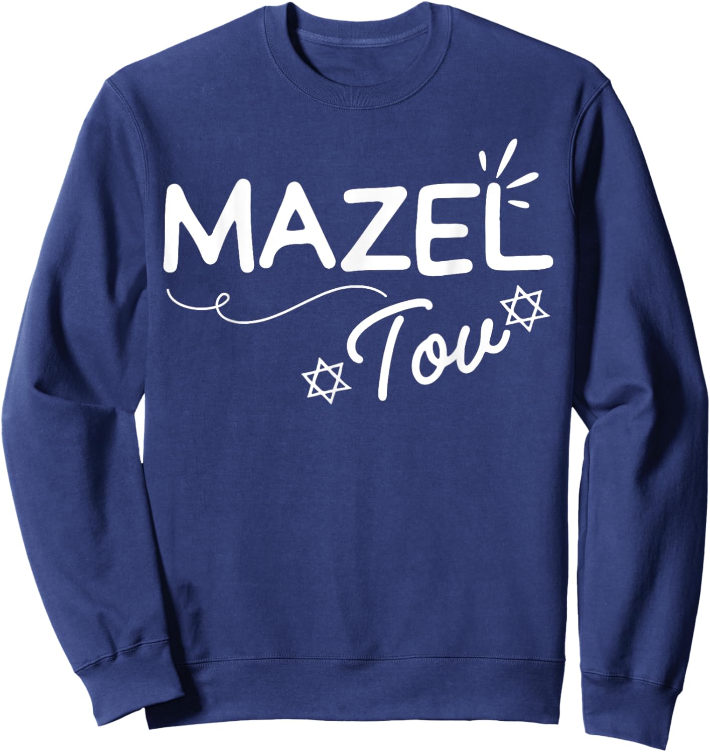 Festive Mazel Tov Funny Jewish Bat Bar-Mitzvah Wedding Party Sweatshirt - Sweatshirt | Navy