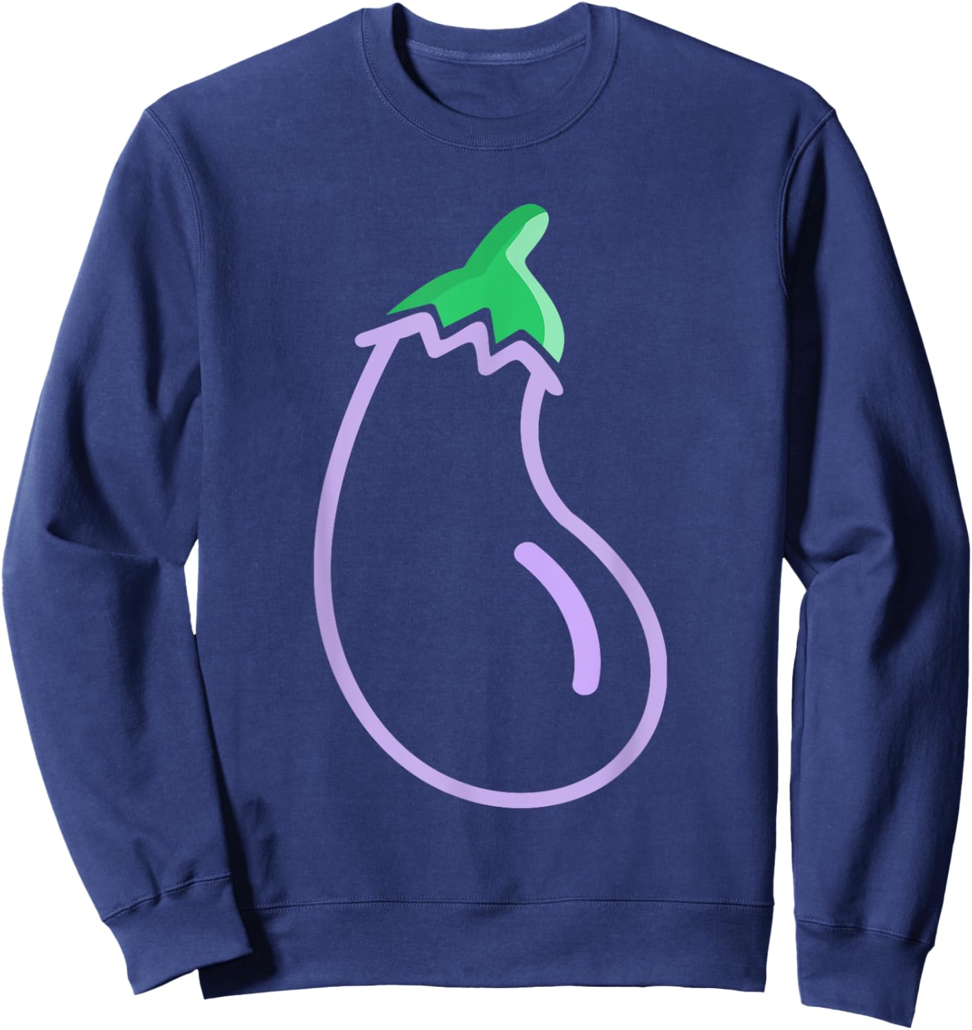 Eggplant costume Vegetable Vegan Adult Women Men Kids Sweatshirt - Sweatshirt | Navy