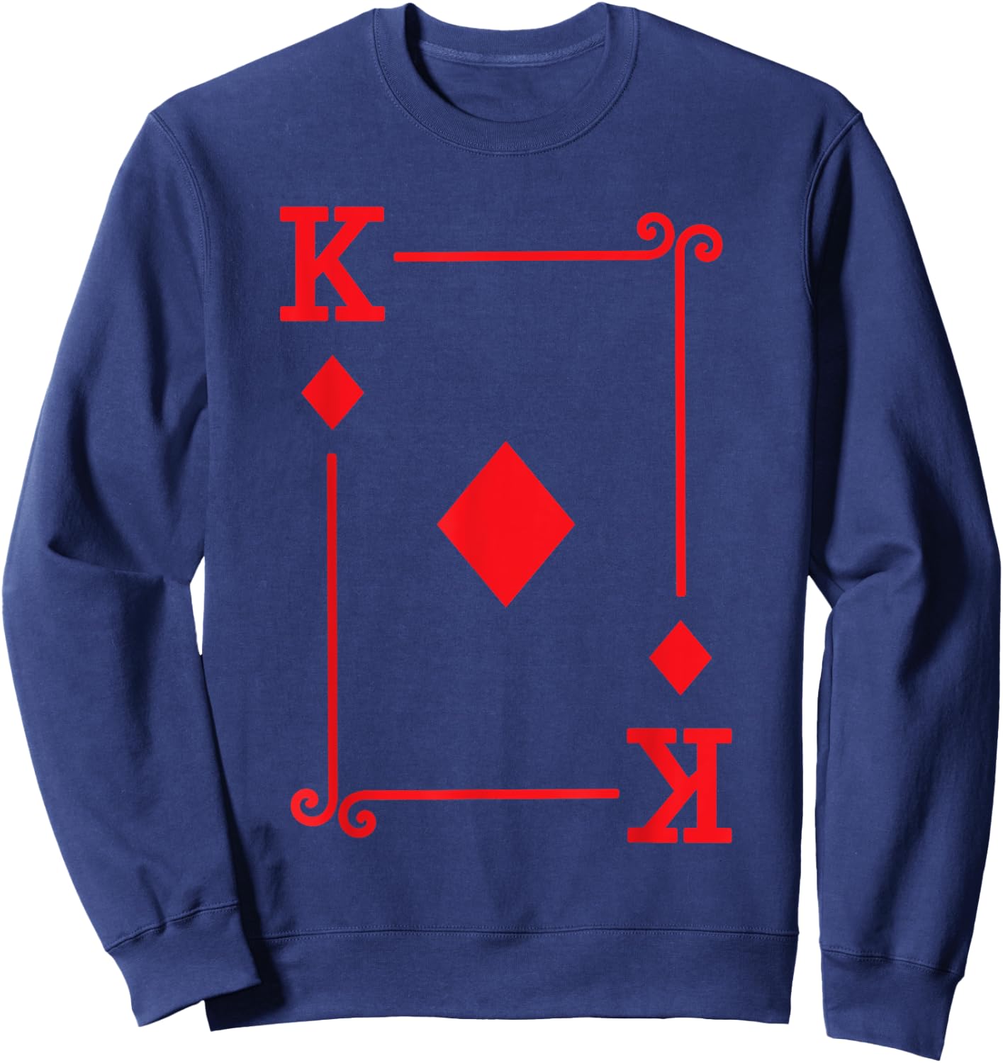 King Diamonds Card Costume - Playing Cards - King Diamonds Sweatshirt - Sweatshirt | Navy